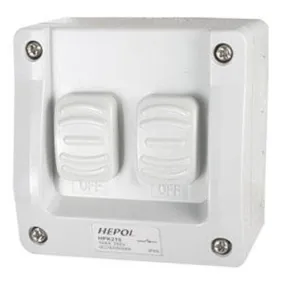 10A Weatherproof 2 Gang Surface Switch Ip66** | Plugs & Sockets - Surface Switches