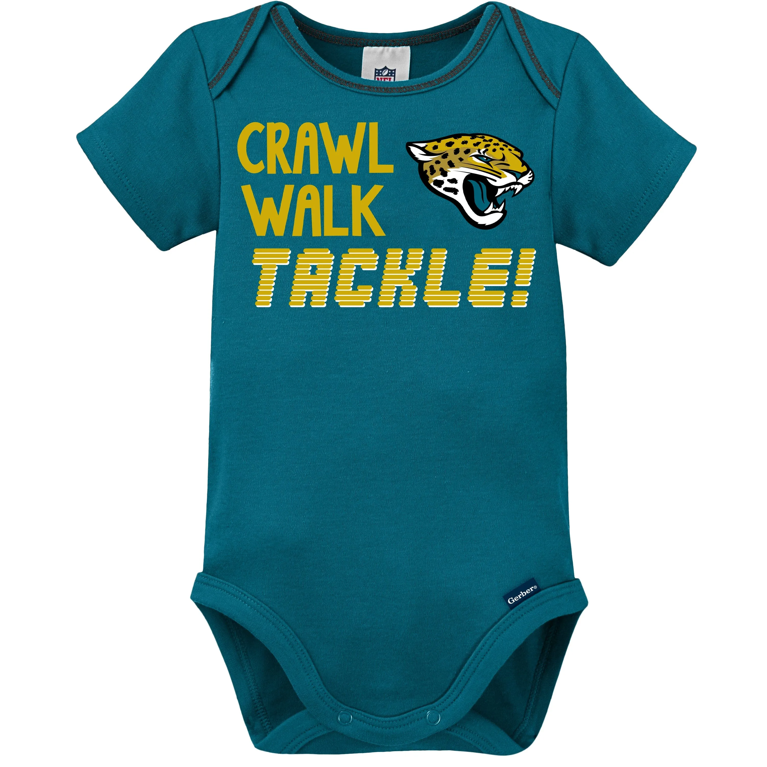 3-Pack Baby Boys Jaguars Short Sleeve Bodysuits