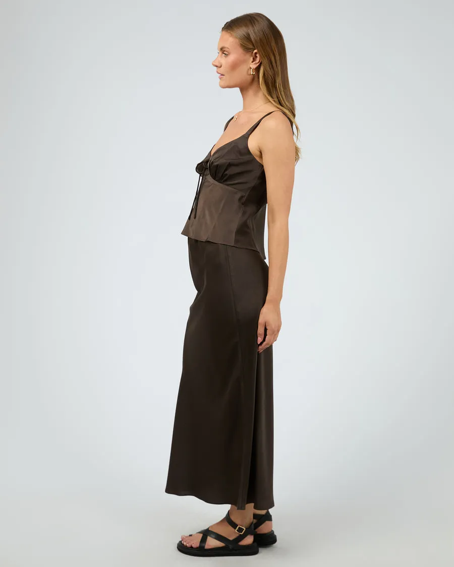 Aire Maxi Skirt | Brown