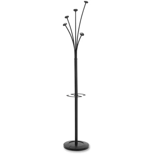 Alba Festival Coat Stand 5 Pegs Black and Silver Grey - PMFEST N