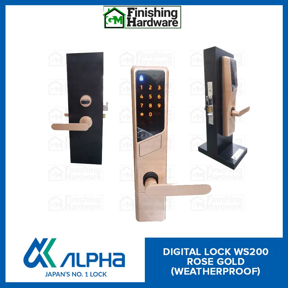 Alpha Weatherproof Digital Door Lock WS200