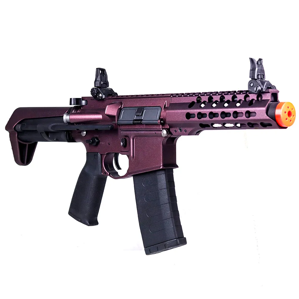 ANM CUSTOMS Cerakote KWA Ronin PDW KeyMod AEG Airsoft Gun - Black Cherry