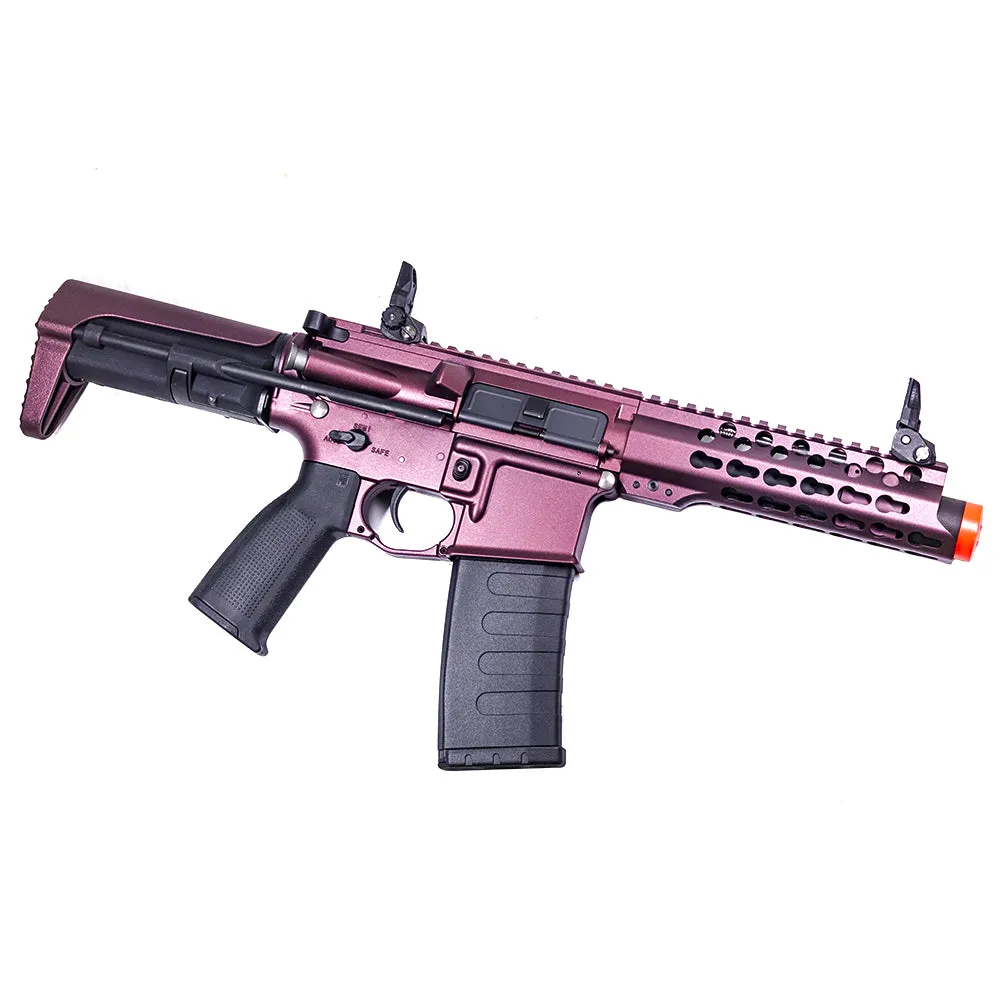 ANM CUSTOMS Cerakote KWA Ronin PDW KeyMod AEG Airsoft Gun - Black Cherry