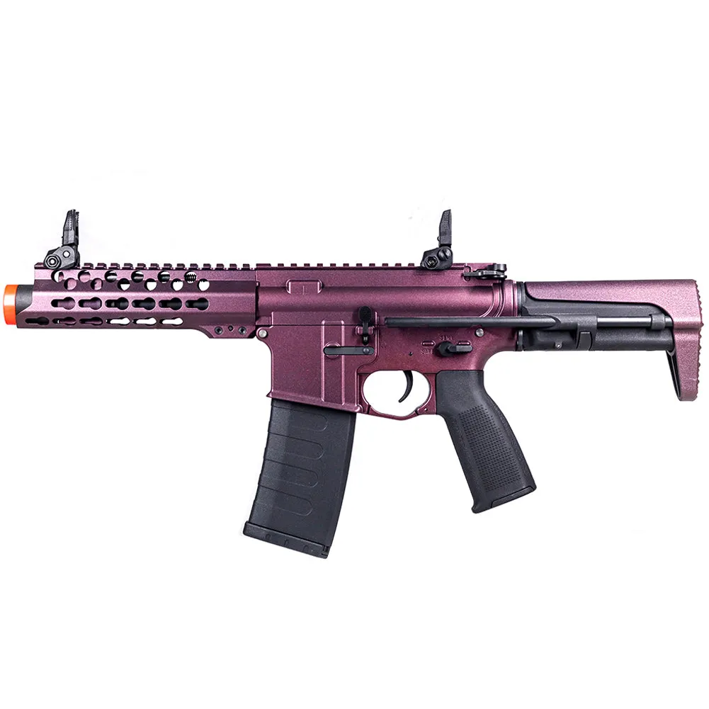 ANM CUSTOMS Cerakote KWA Ronin PDW KeyMod AEG Airsoft Gun - Black Cherry