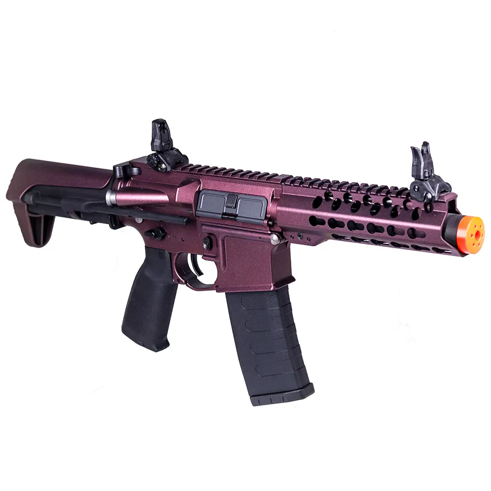 ANM CUSTOMS Cerakote KWA Ronin PDW KeyMod AEG Airsoft Gun - Black Cherry