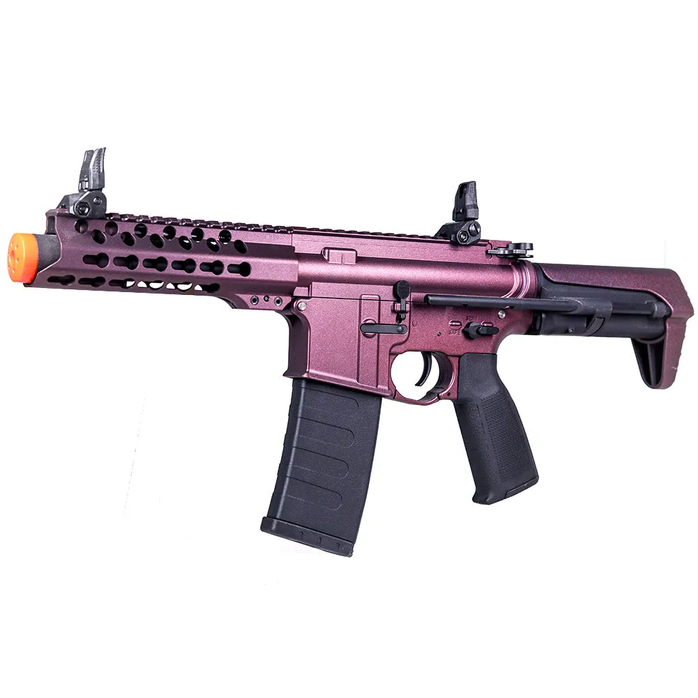 ANM CUSTOMS Cerakote KWA Ronin PDW KeyMod AEG Airsoft Gun - Black Cherry