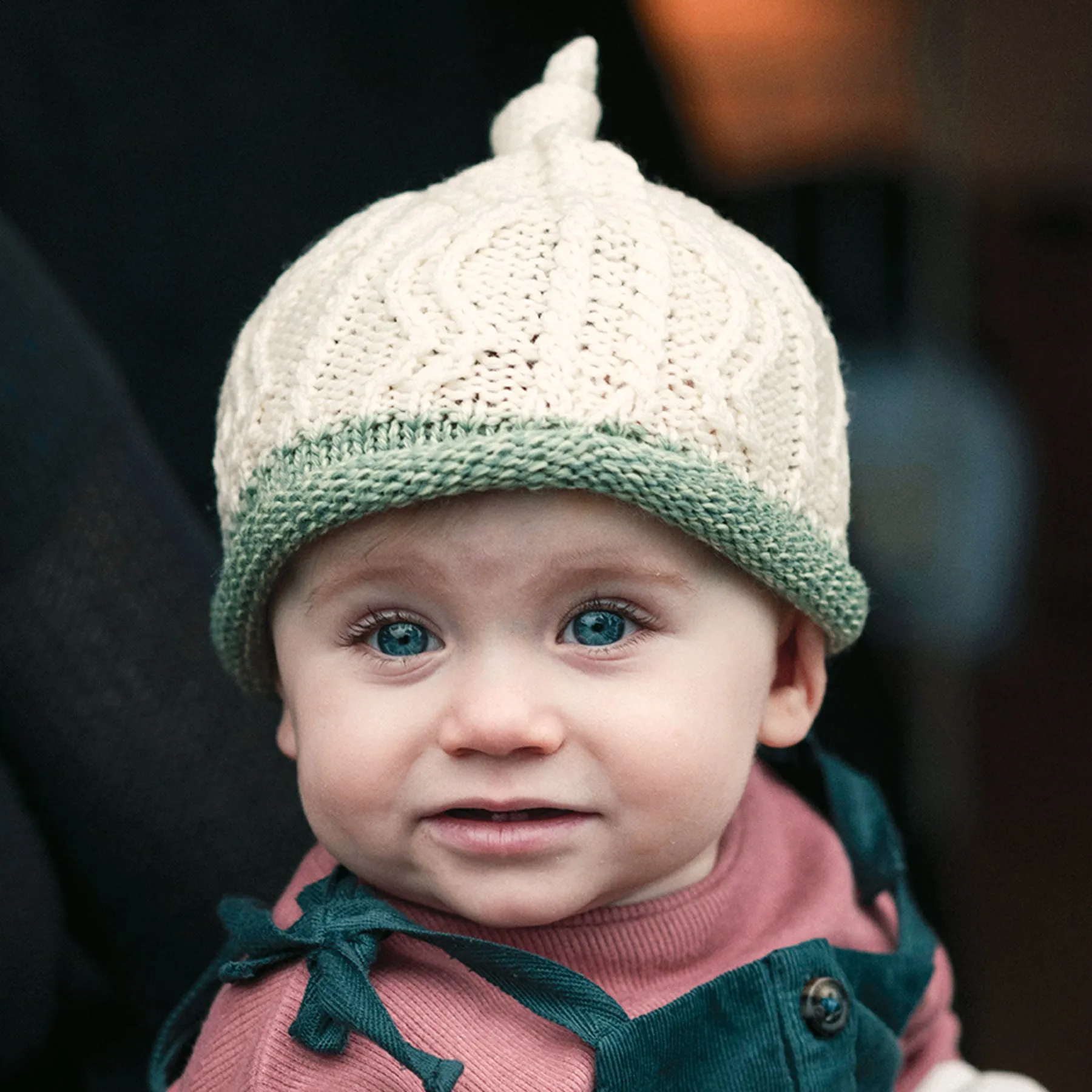 Aran Knit Baby Beanie