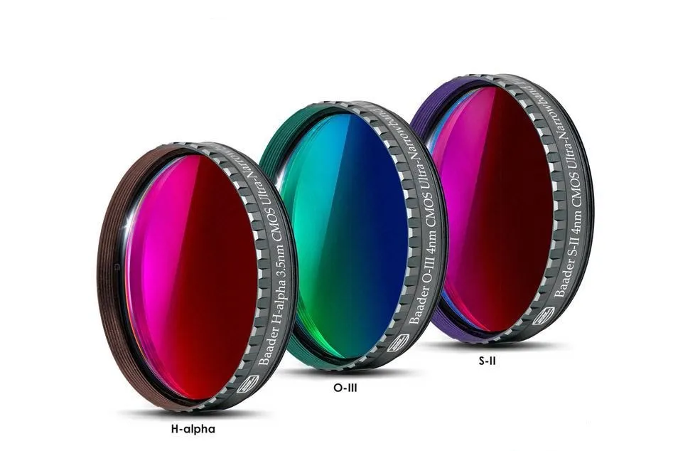 Baader CMOS-optimized Ultra Narrowband Filterset (3.5/4nm) H-alpha, OIII, SII - 2"