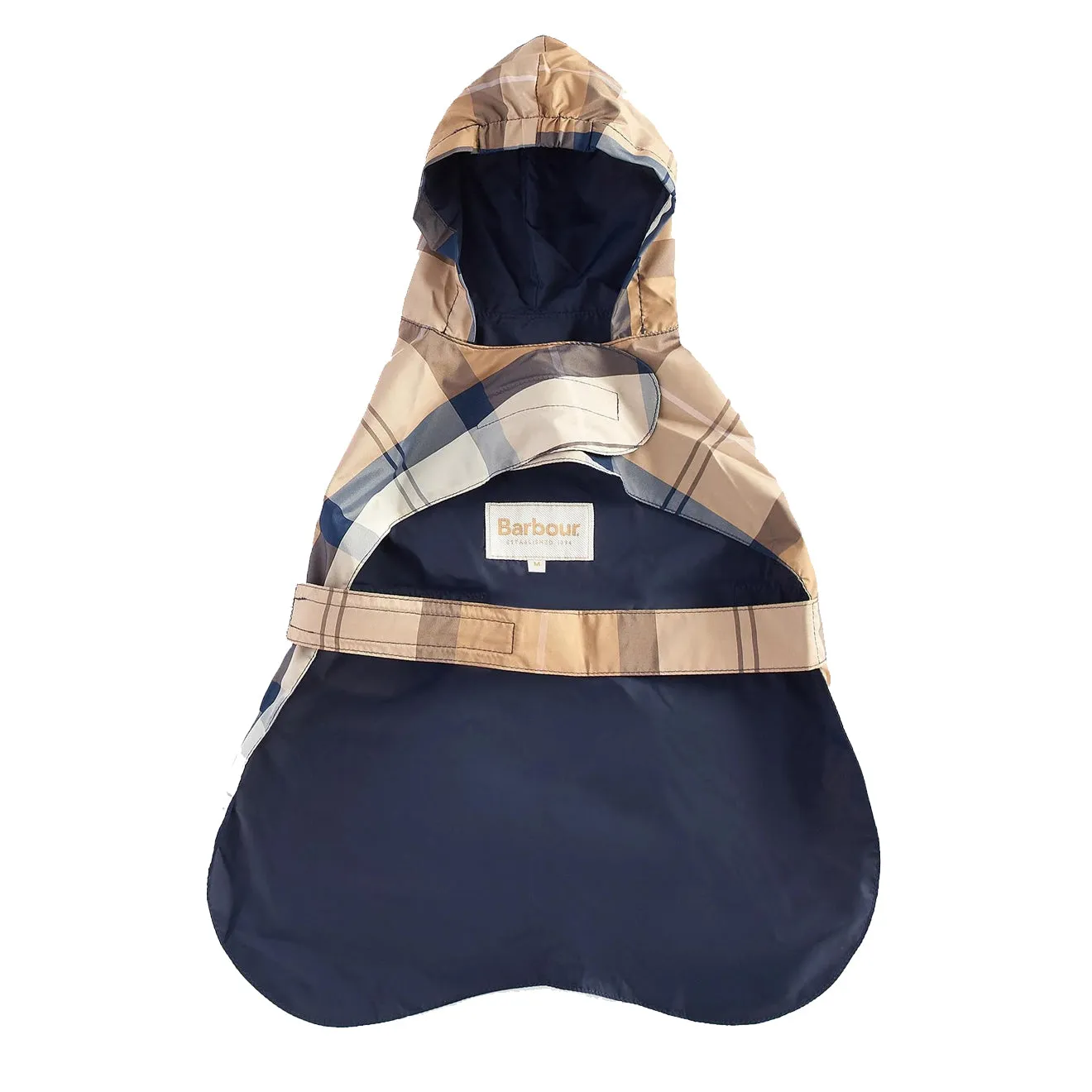 Barbour Packable Tartan Dog Coat Primrose Hessian