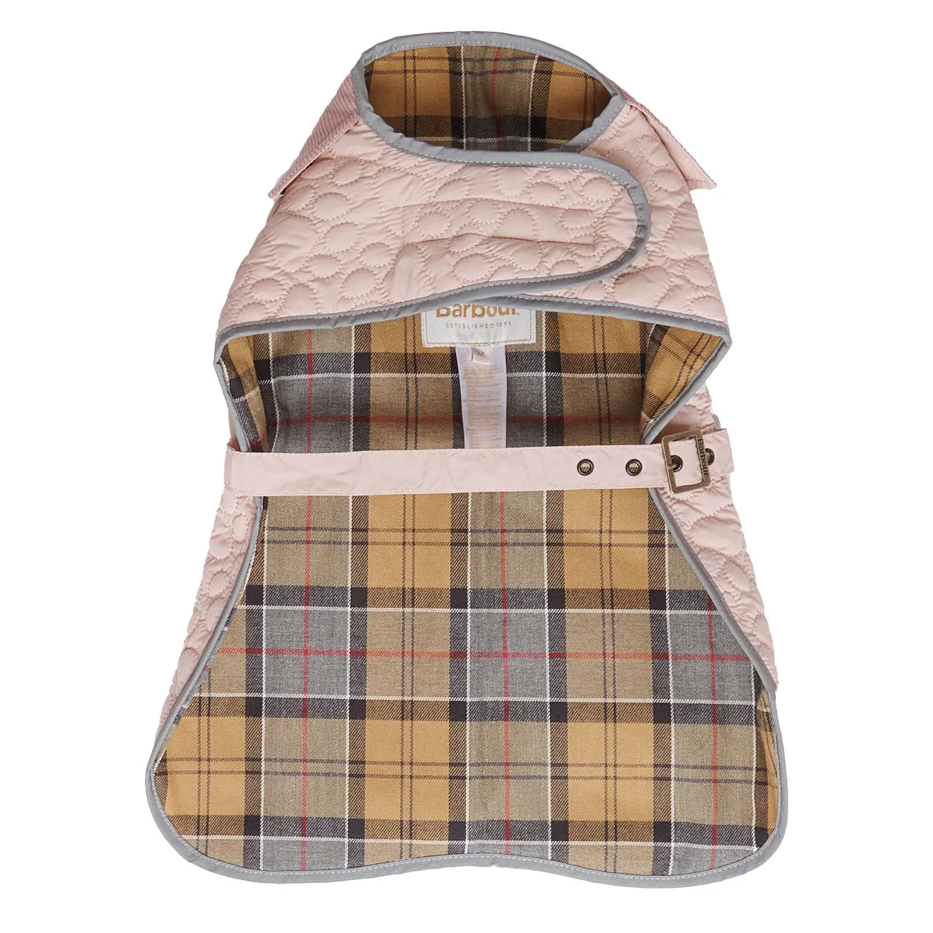 Barbour Paw Quilt Dog Coat Rose Pink