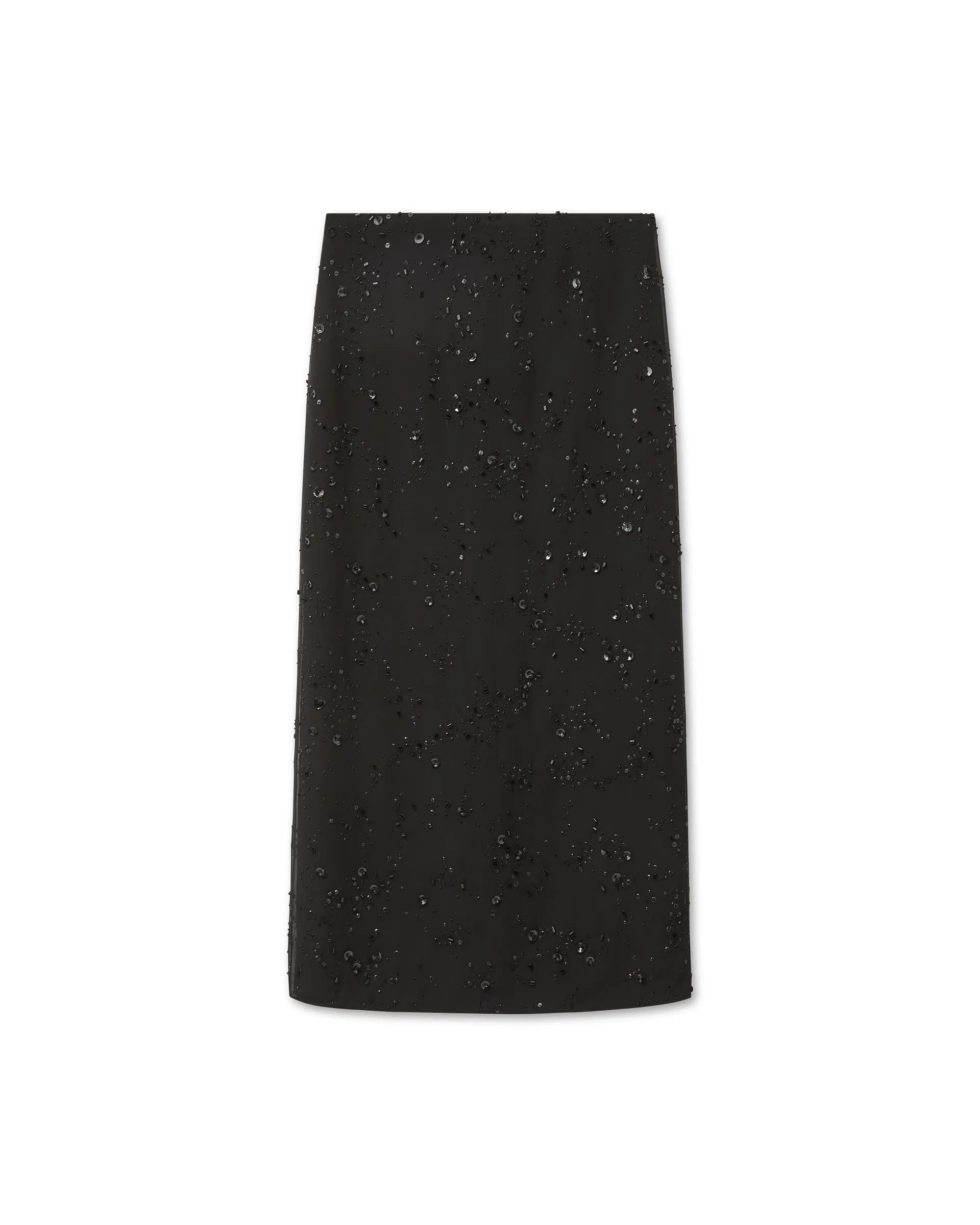 Bianca Skirt With Hand-Embroidered Sequin, Black