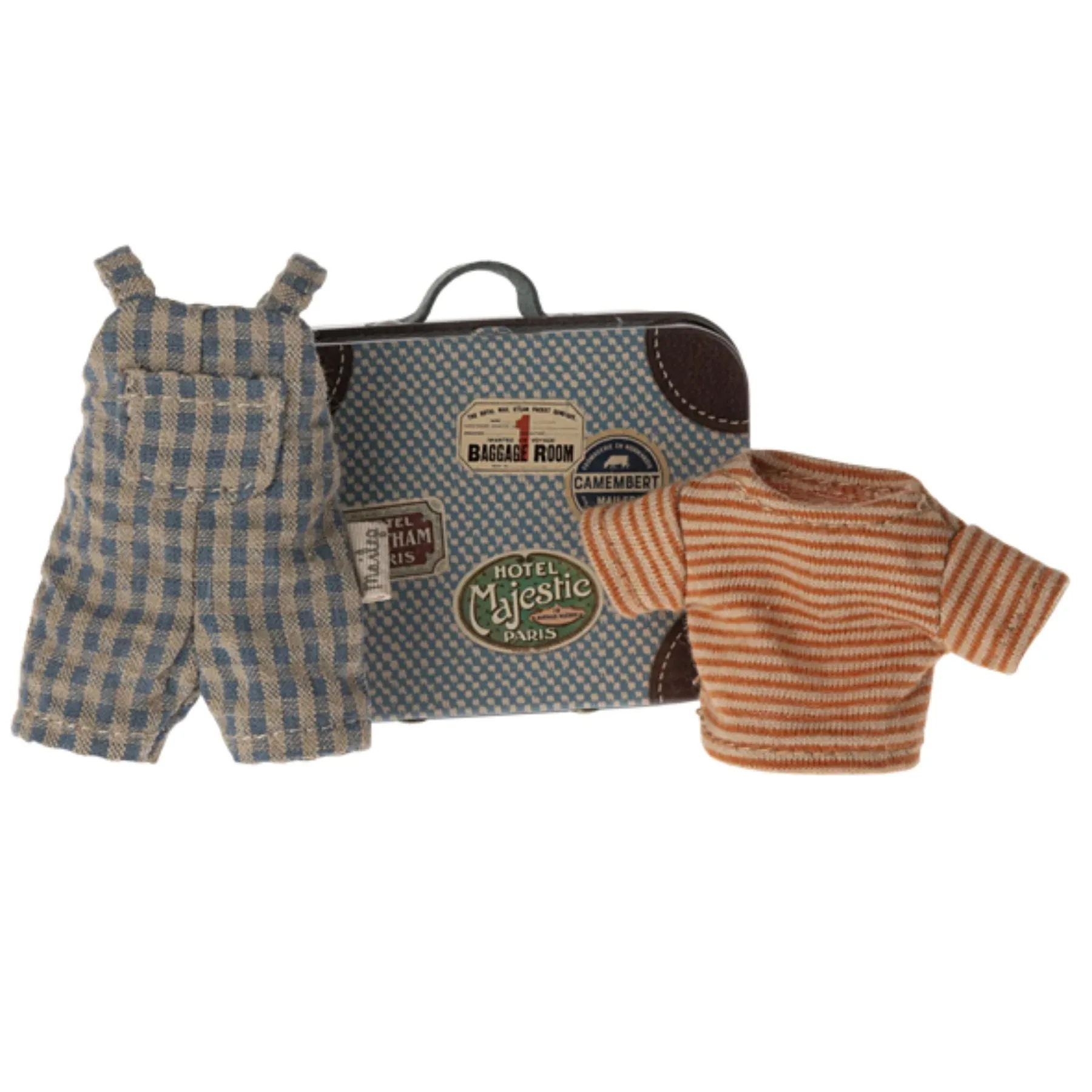 Big Brother Mouse Clothes - Overall   Shirt in Suitcase