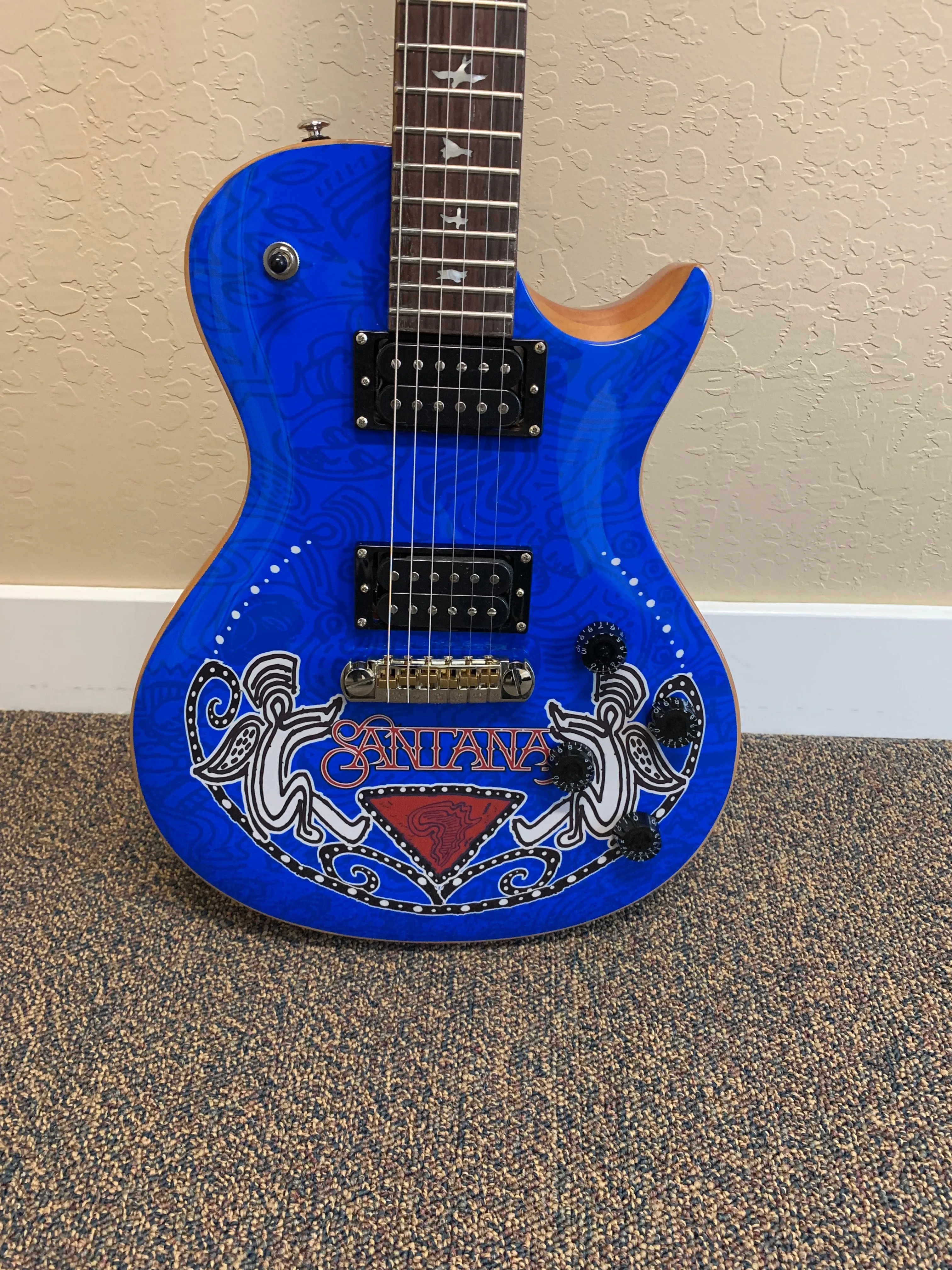 Blue Africa Santana PRS SE 245  Singlecut with Clear Coat - Limited Print Run