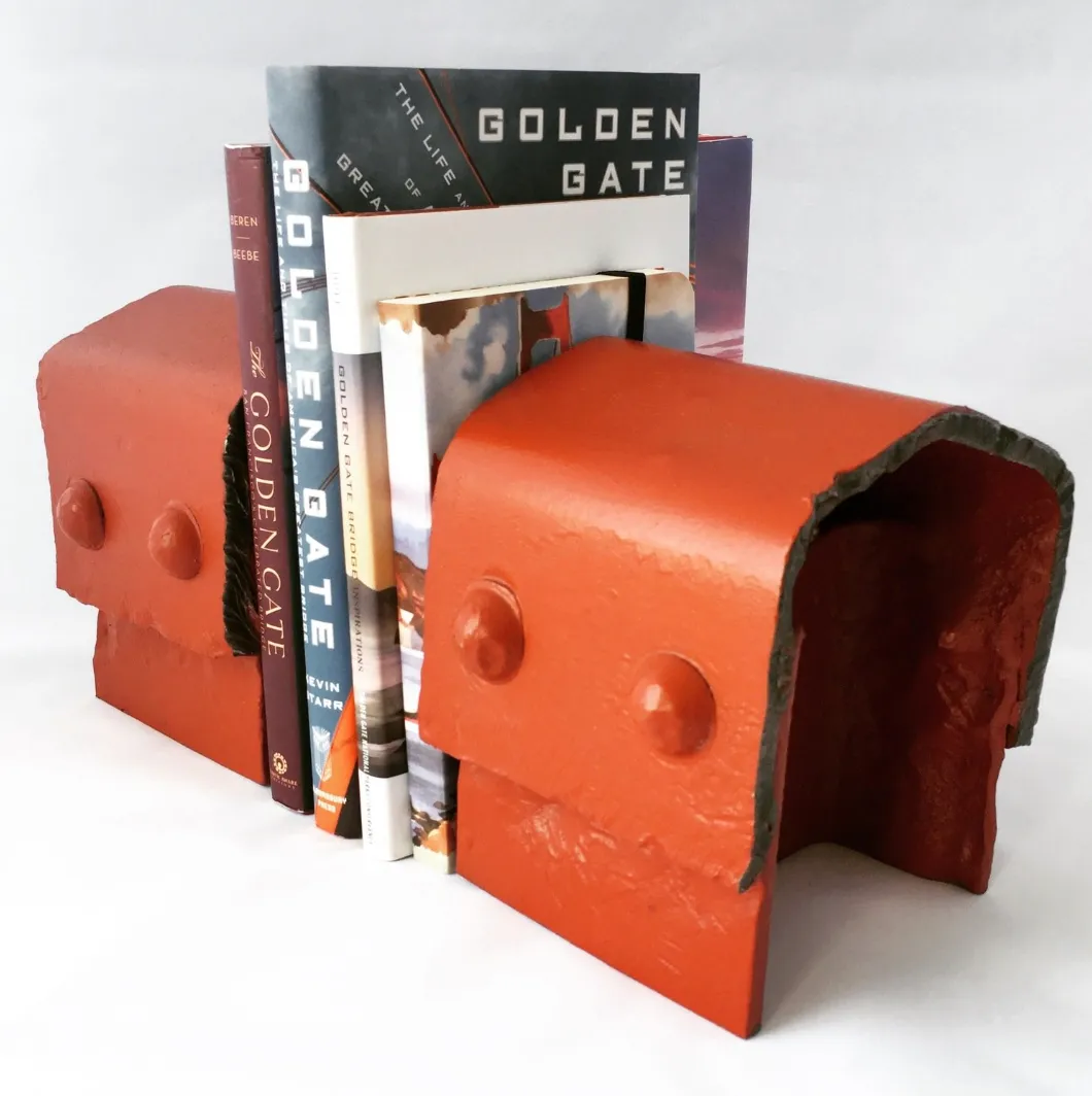 Bookend with Rivets - Made from the GG Bridge