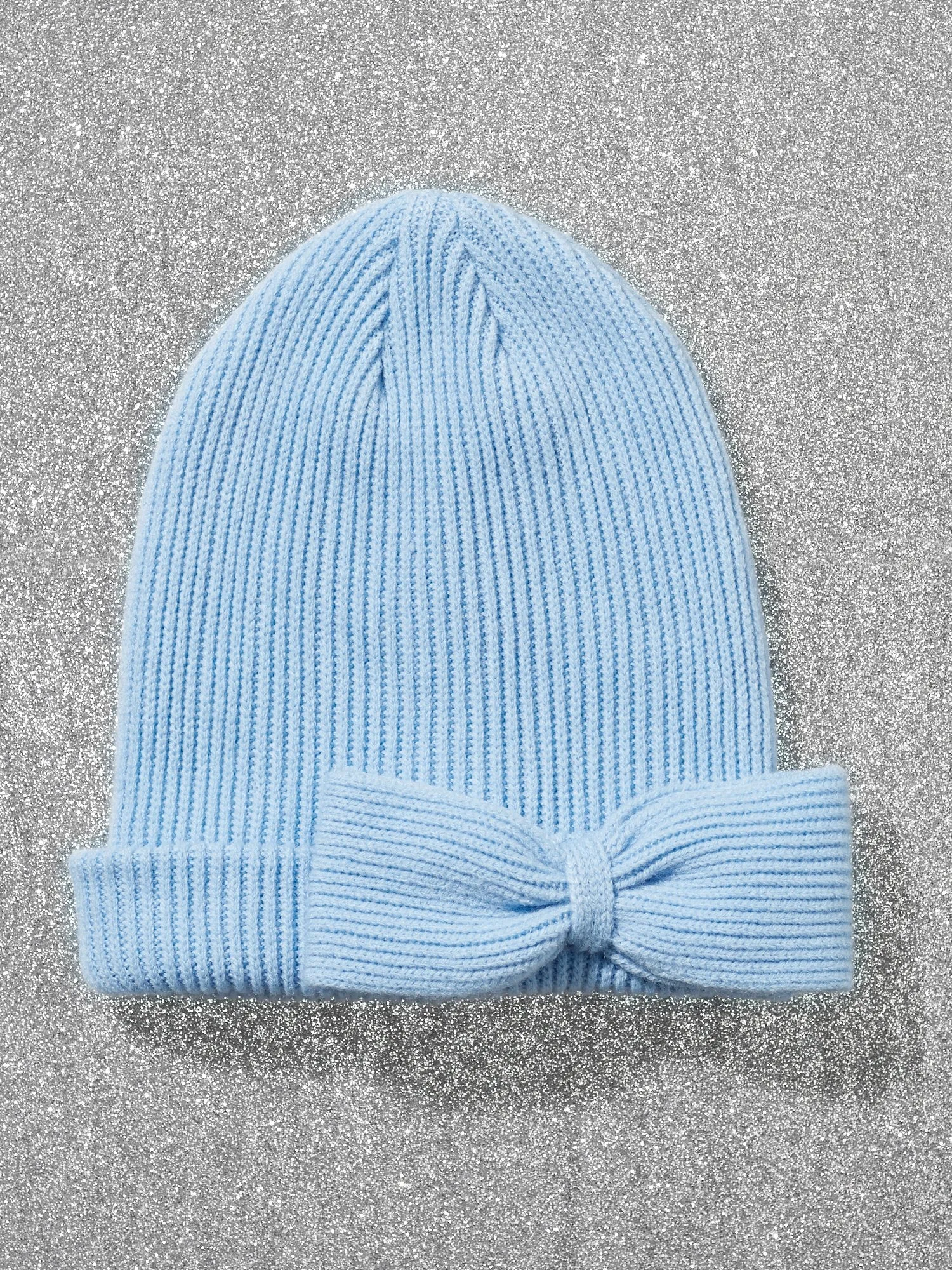 Bow-Accent Knit Hat