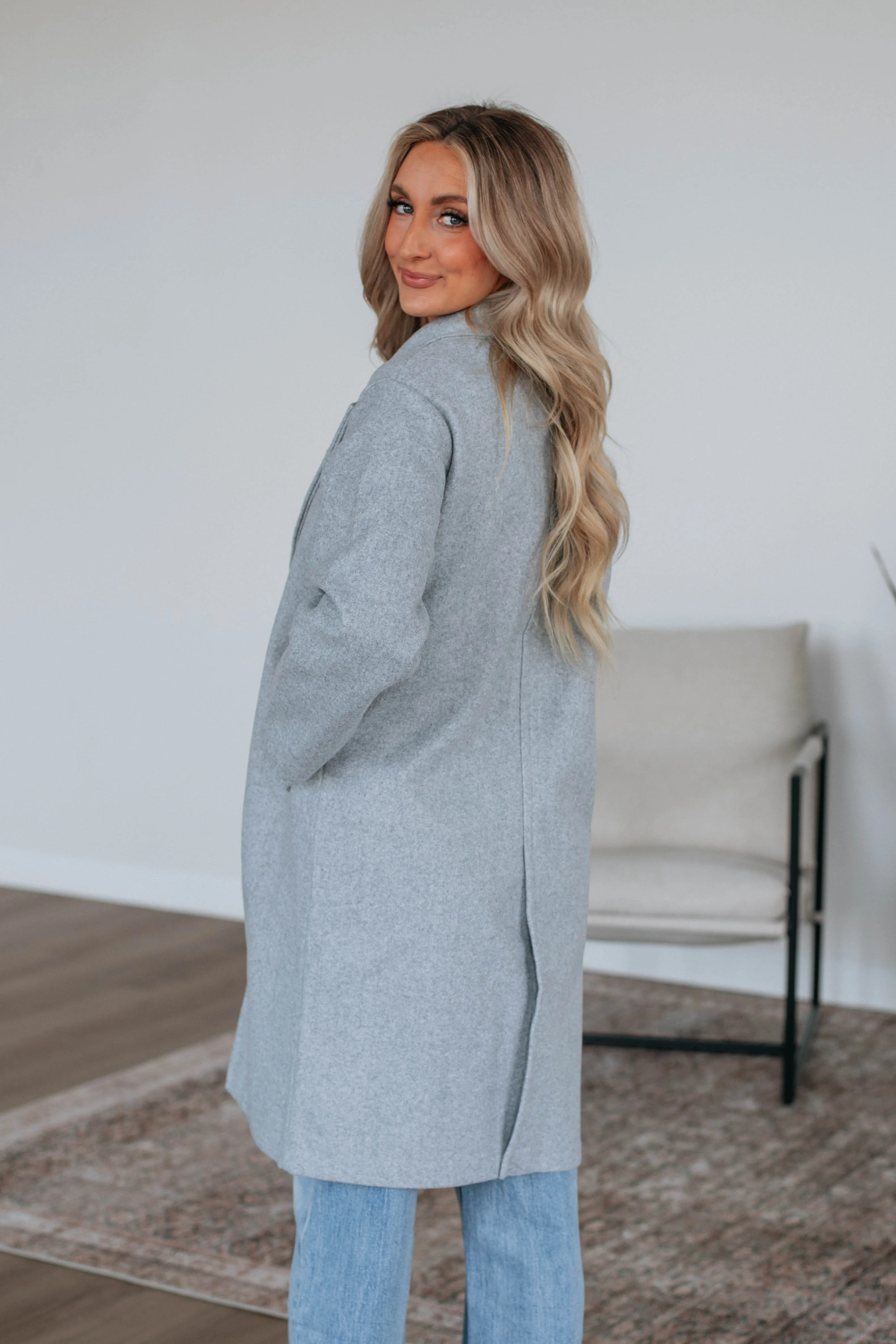 Braving The Cold Coat - Heather Grey