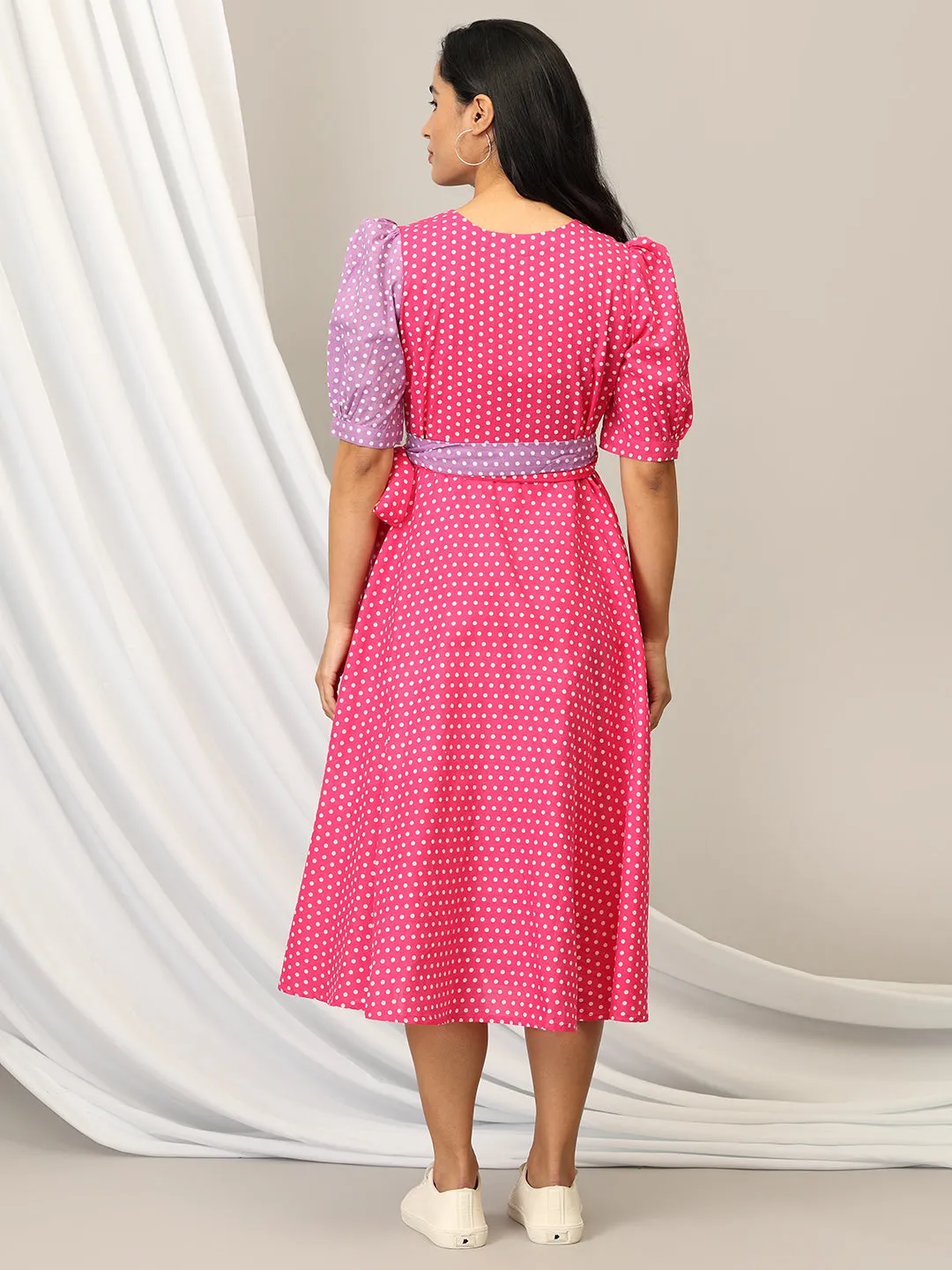 Bubblegum Bliss Maternity Wrap Dress