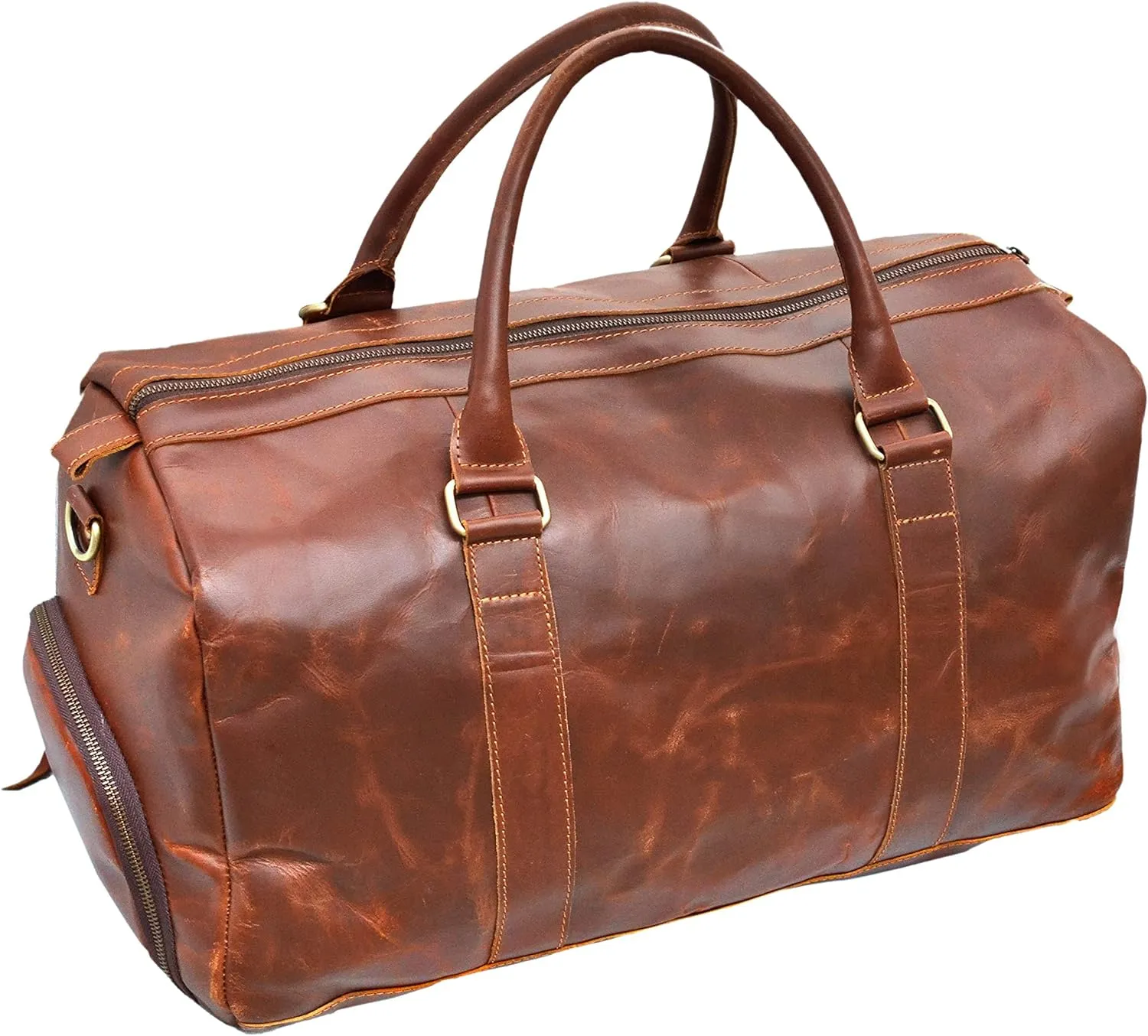 Buffalo Leather 20-Inch Duffel: Your Perfect Weekender for Travel, Gym, and Overnight Trips