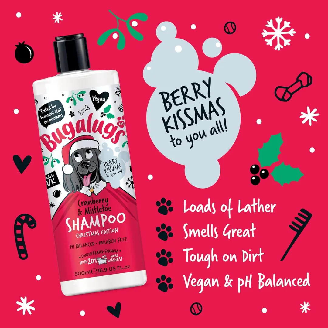 Bugalugs Christmas Cranberry & Mistletoe Shampoo