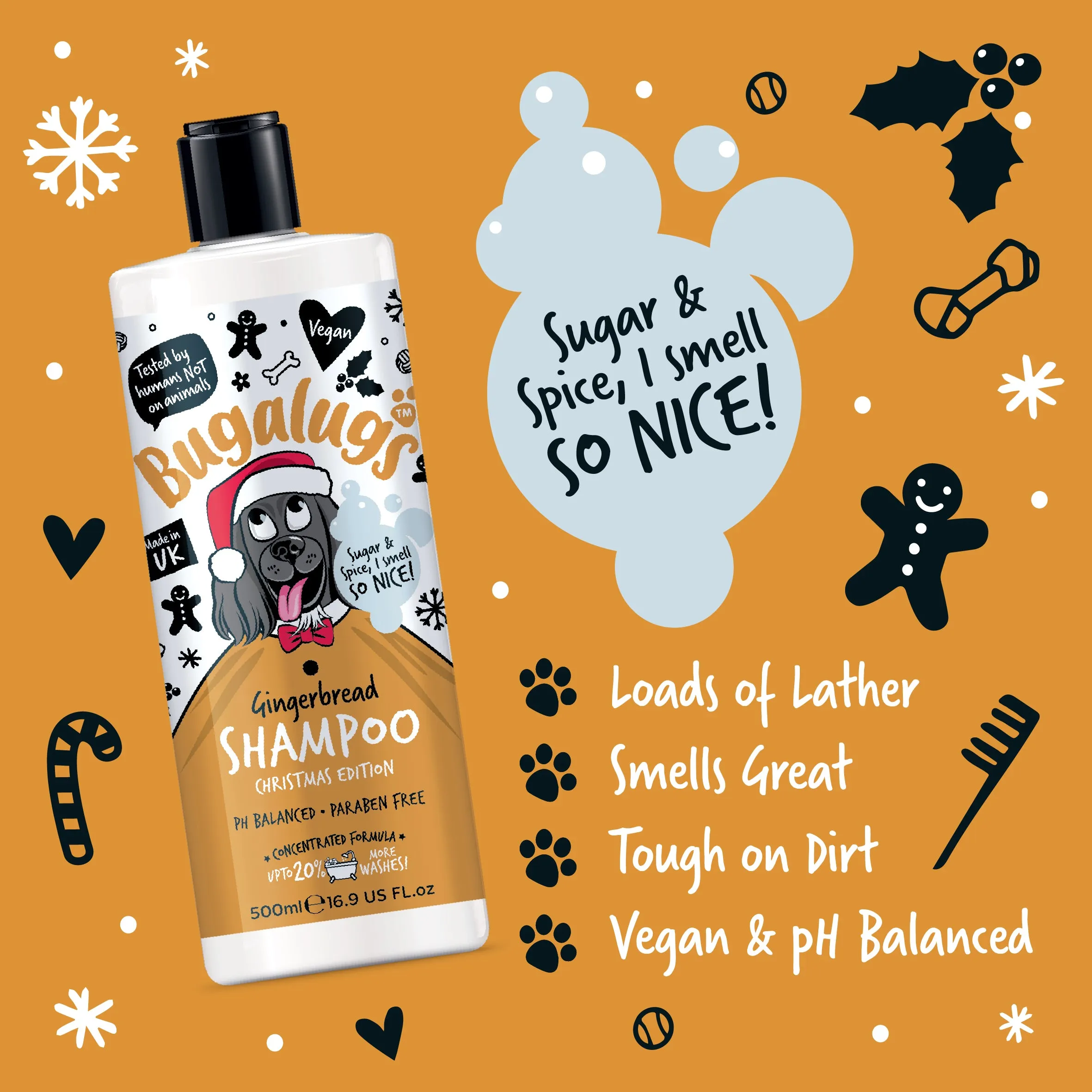 Bugalugs Christmas Edition Gingerbread Shampoo