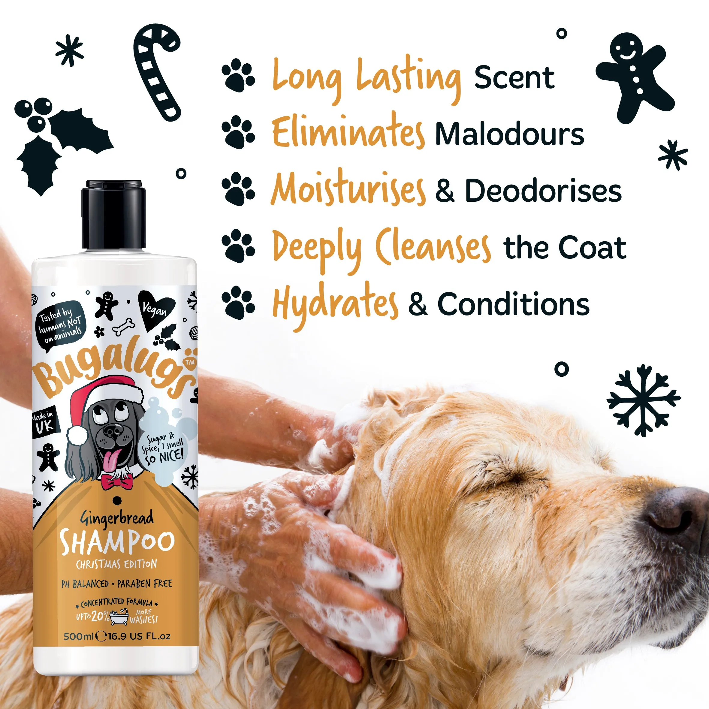 Bugalugs Christmas Edition Gingerbread Shampoo