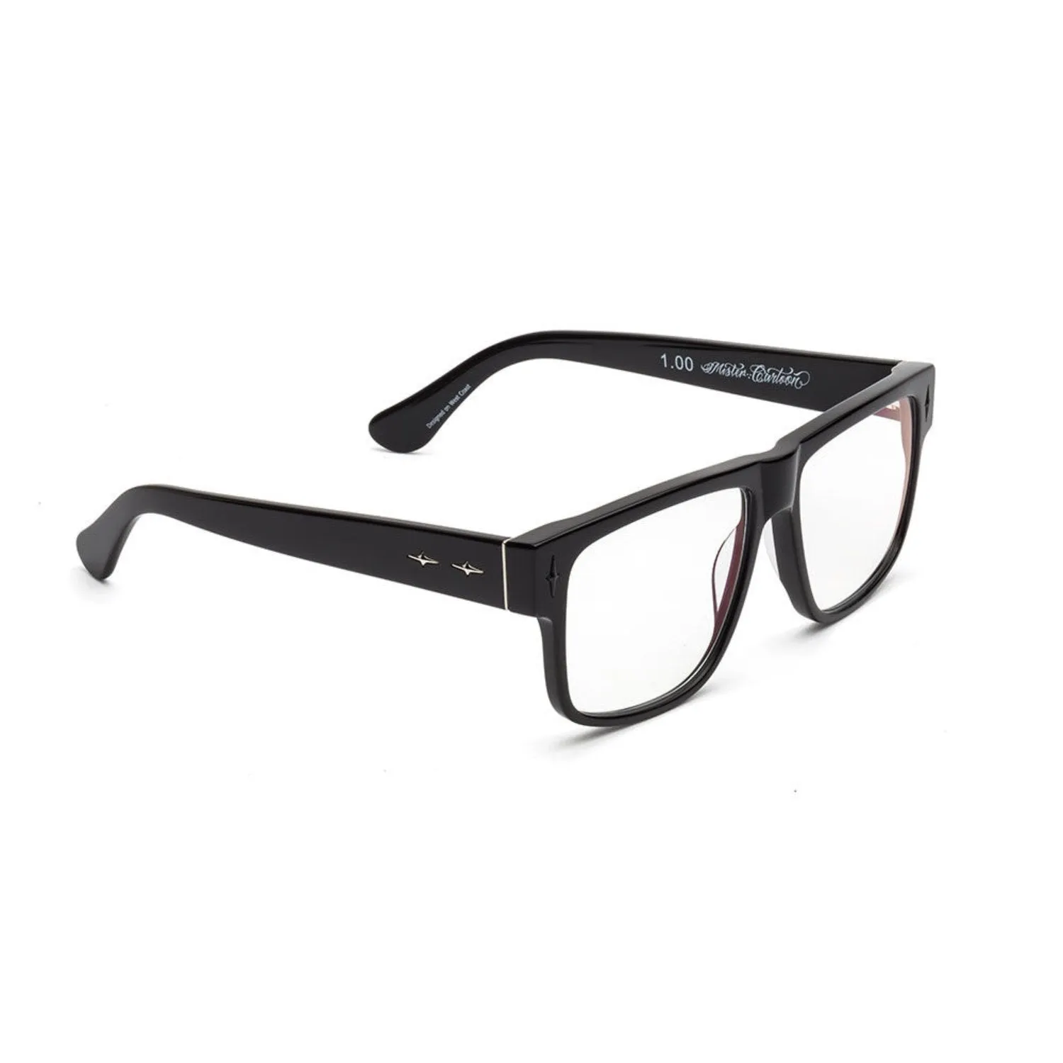 caddis | reading glasses | mister cartoon gloss black - LC