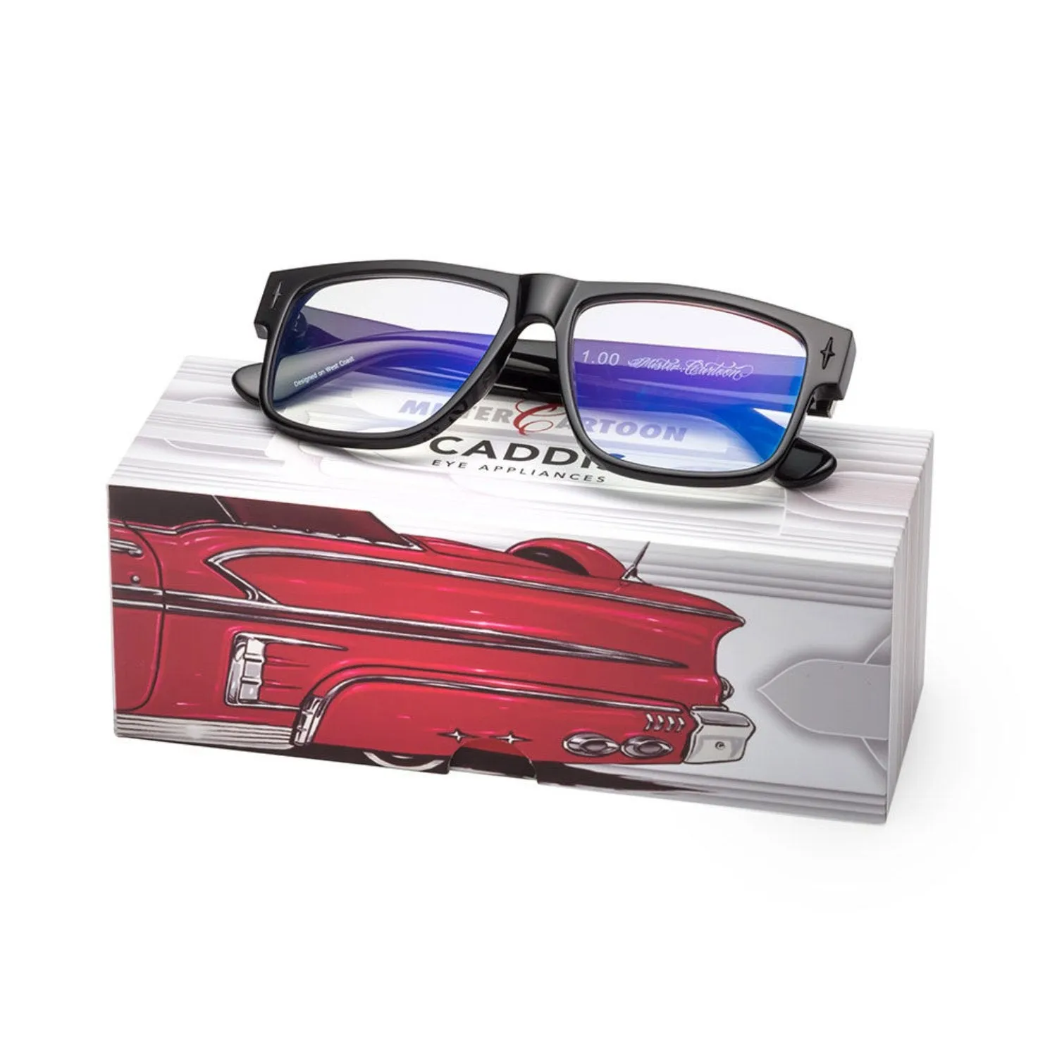 caddis | reading glasses | mister cartoon gloss black - LC