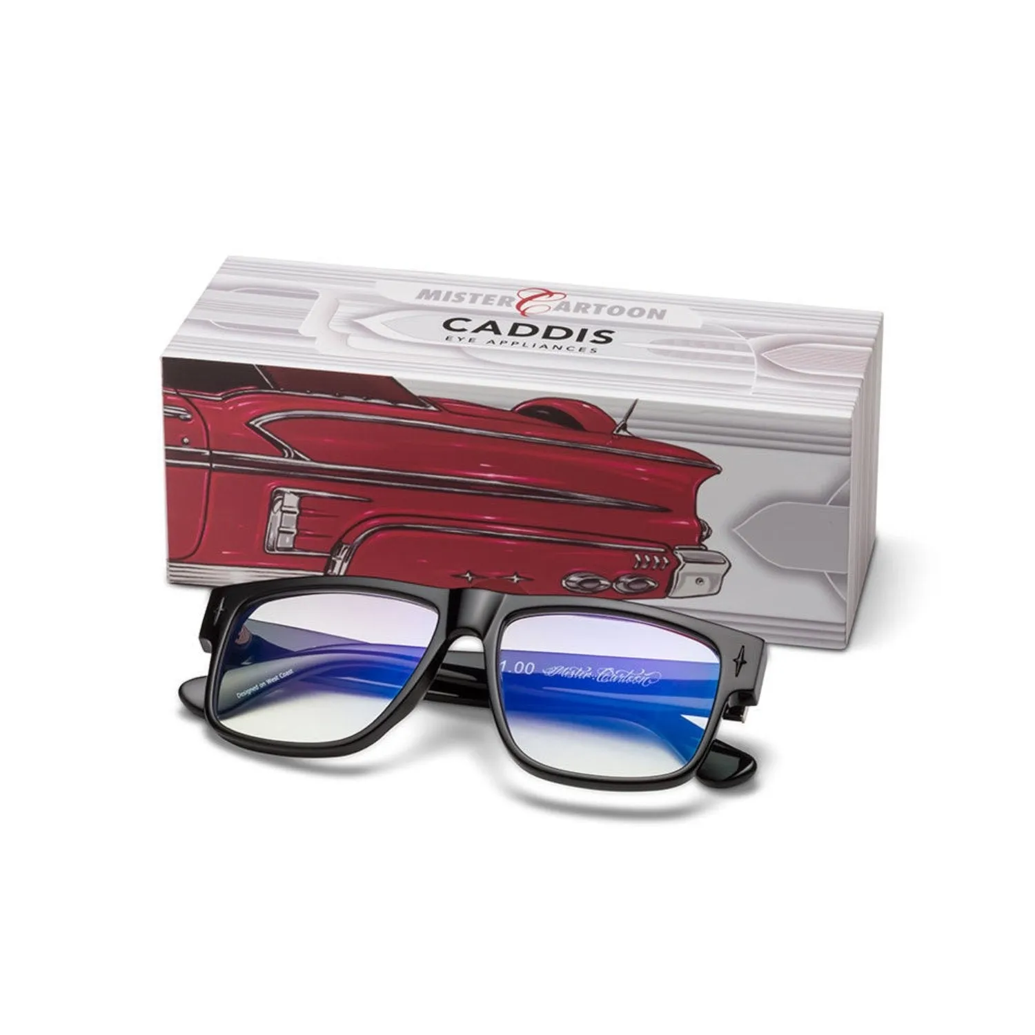 caddis | reading glasses | mister cartoon gloss black - LC