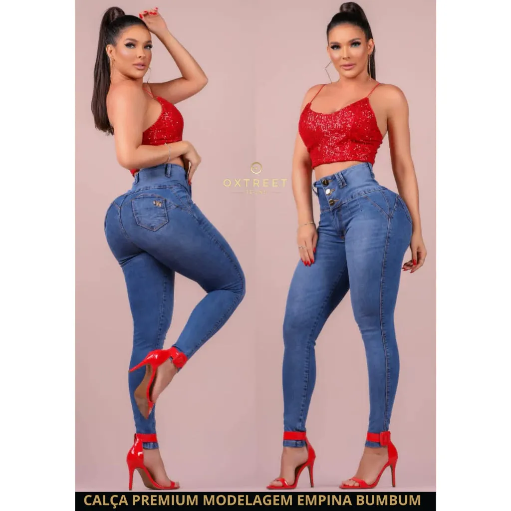 Calça jeans Feminina Levanta bumbum sem Bojo Removível  Oxtreet Jeans cod2