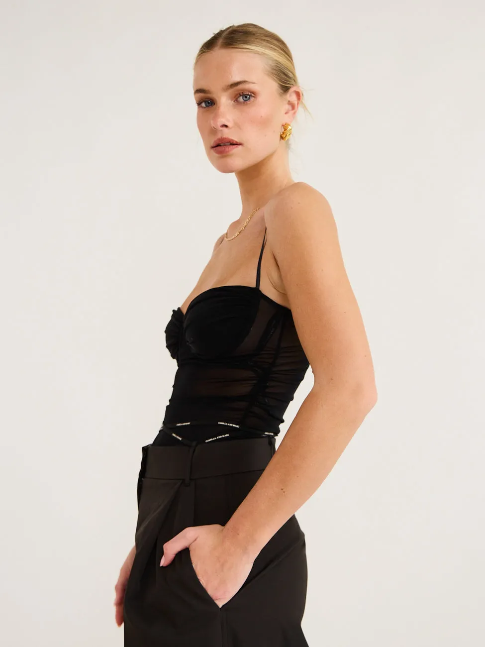 Camilla and Marc Majorelle Bodysuit in Black