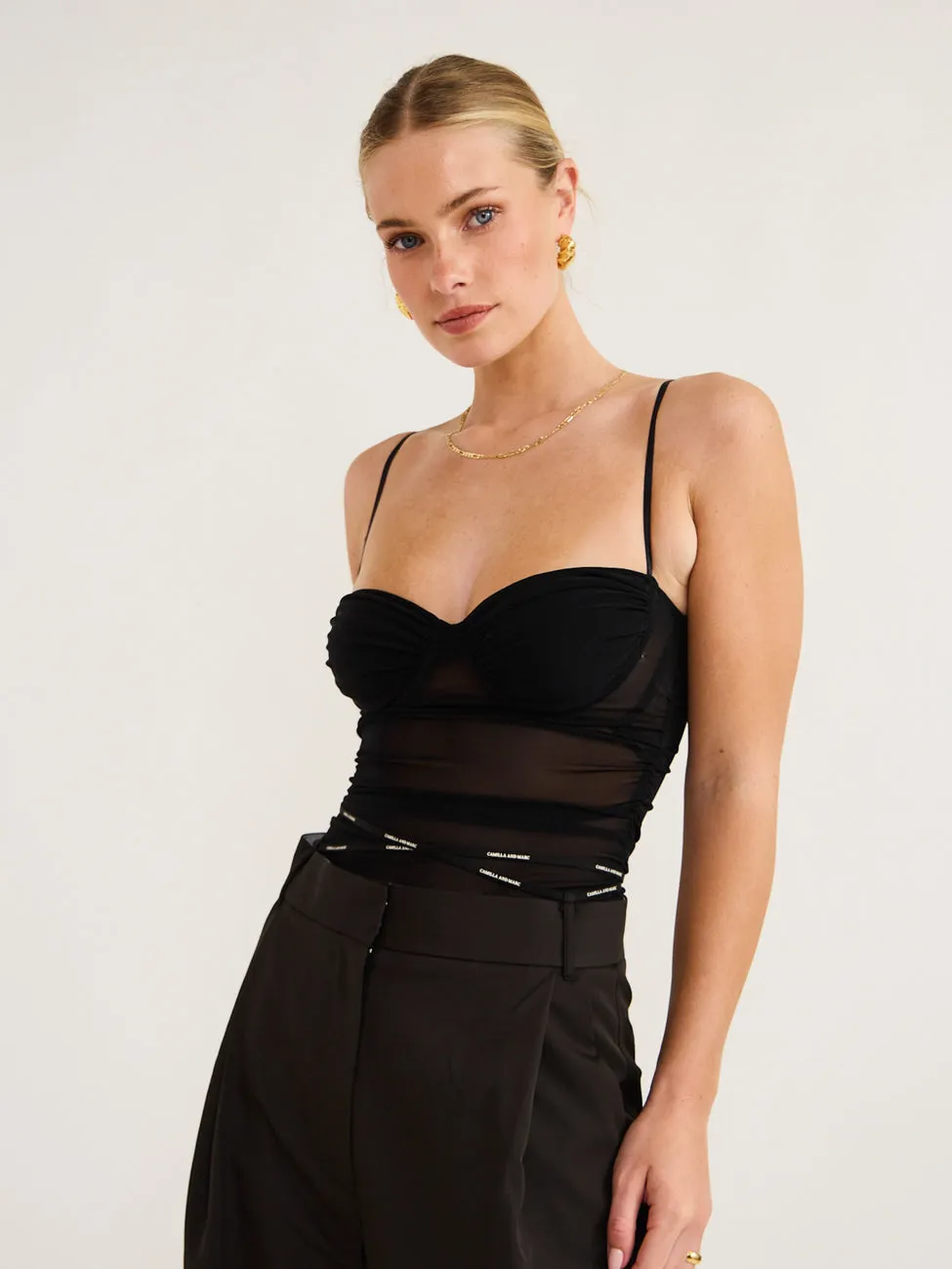 Camilla and Marc Majorelle Bodysuit in Black