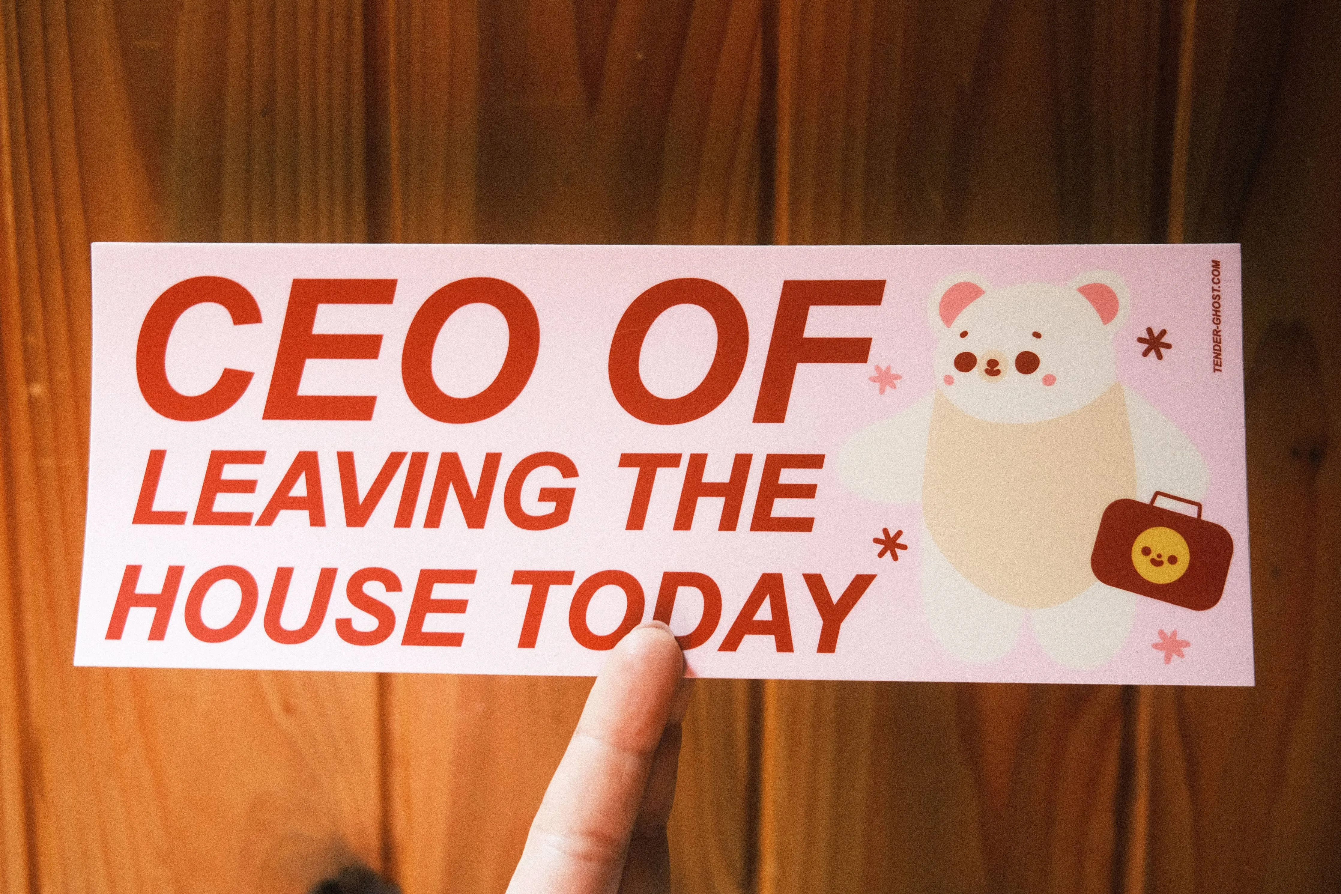 CEO of Leaving The House Bumper Sticker