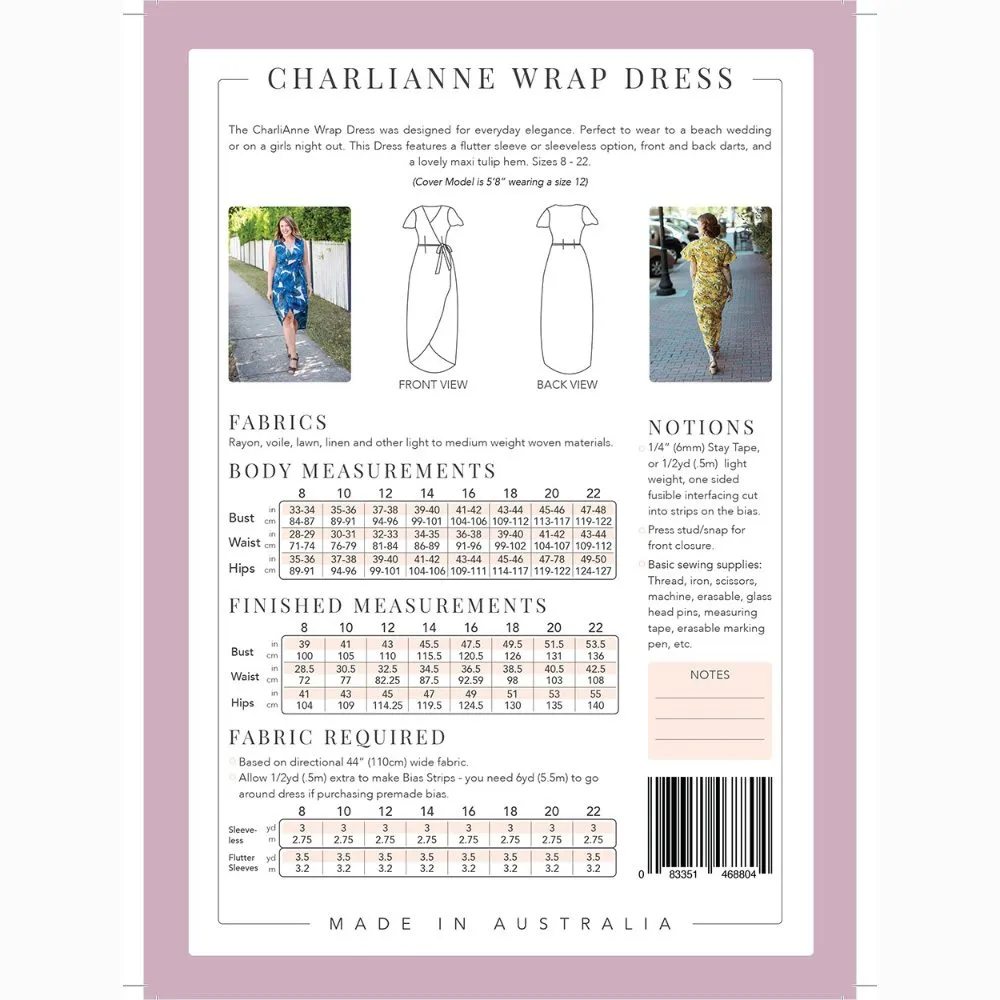 Charli Anne Wrap Dress Pattern