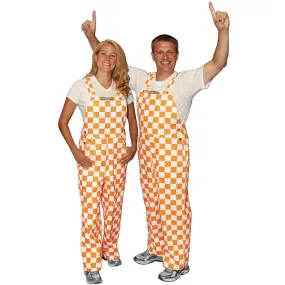 Checked Orange and White Overall Bibs