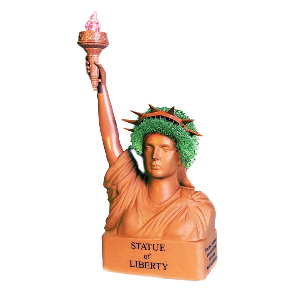 Chia Pet Planter - Statue of Liberty with  Torch Light- Special Edition