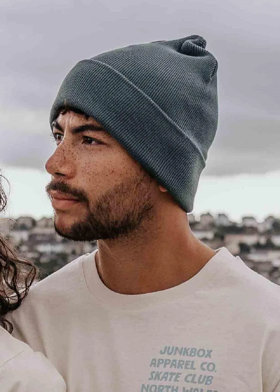 Classic Organic Beanie Hat in Stargazer Blue