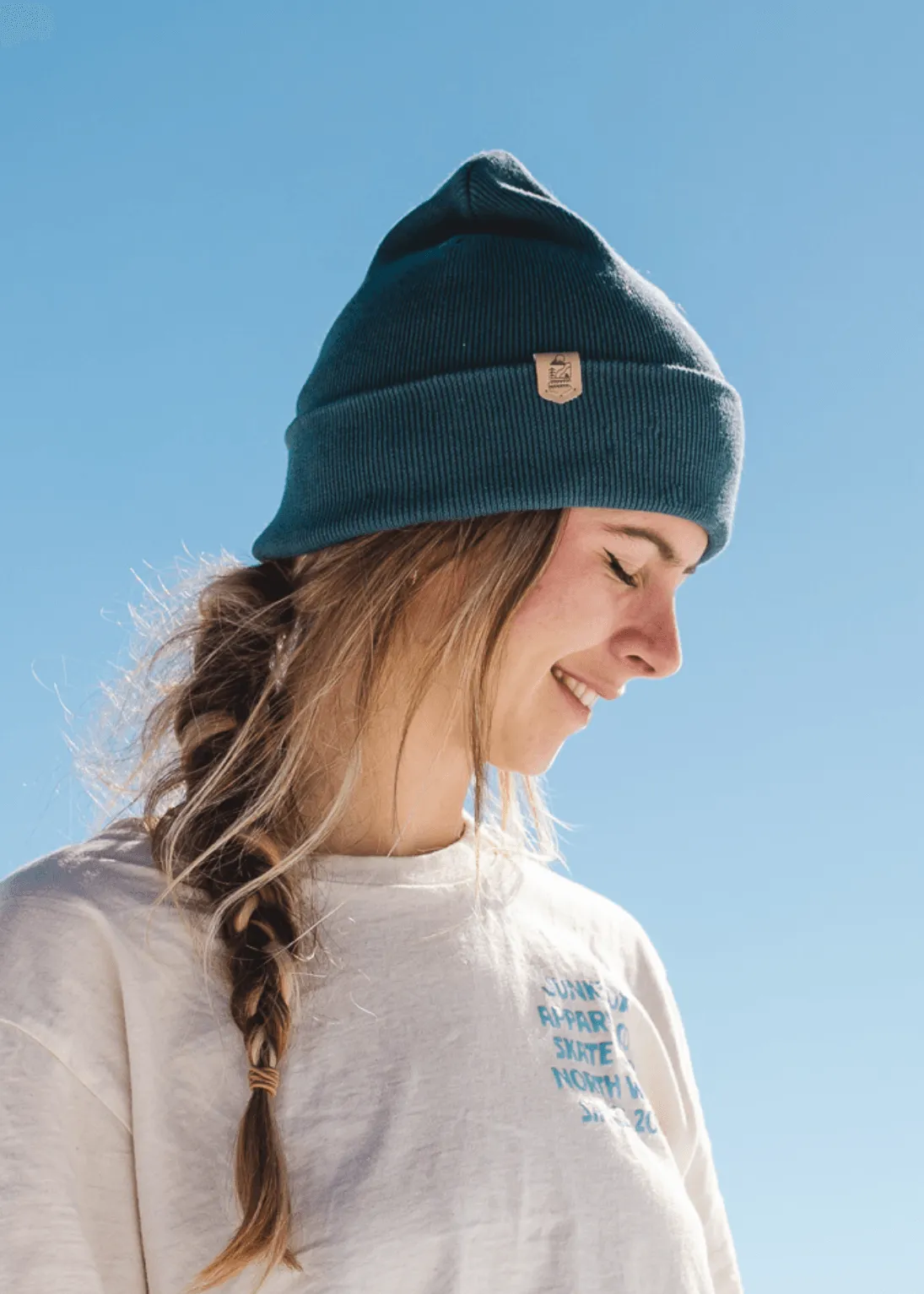 Classic Organic Beanie Hat in Stargazer Blue