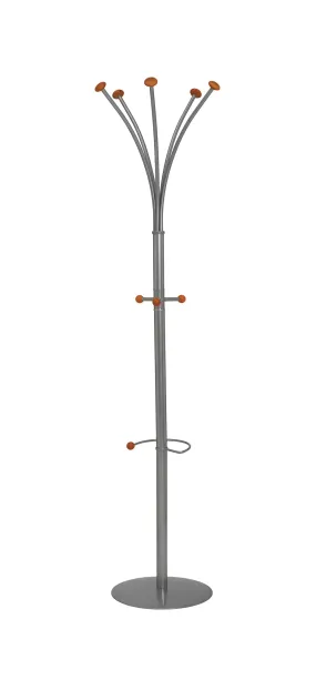 Classic Silver Steel Office Coat Stand