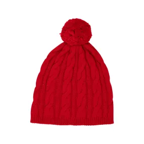 Collins Cable Knit Hat (Unisex) - Richmond Red