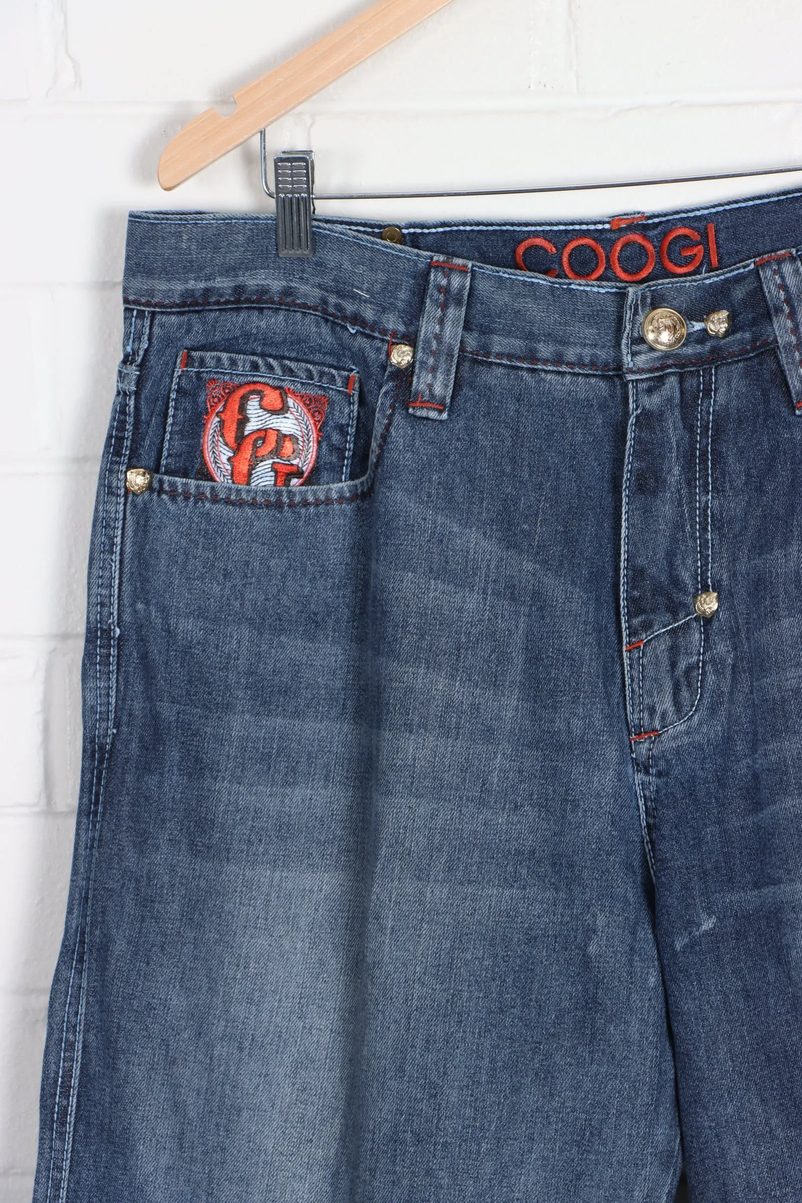 COOGI Embroidered Pocket Jeans (36 x 34)