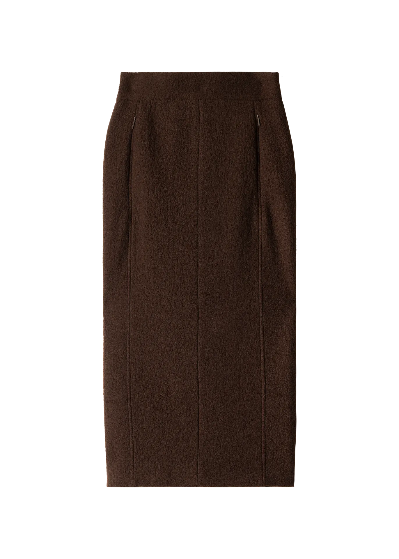 Curl wool pencil skirt