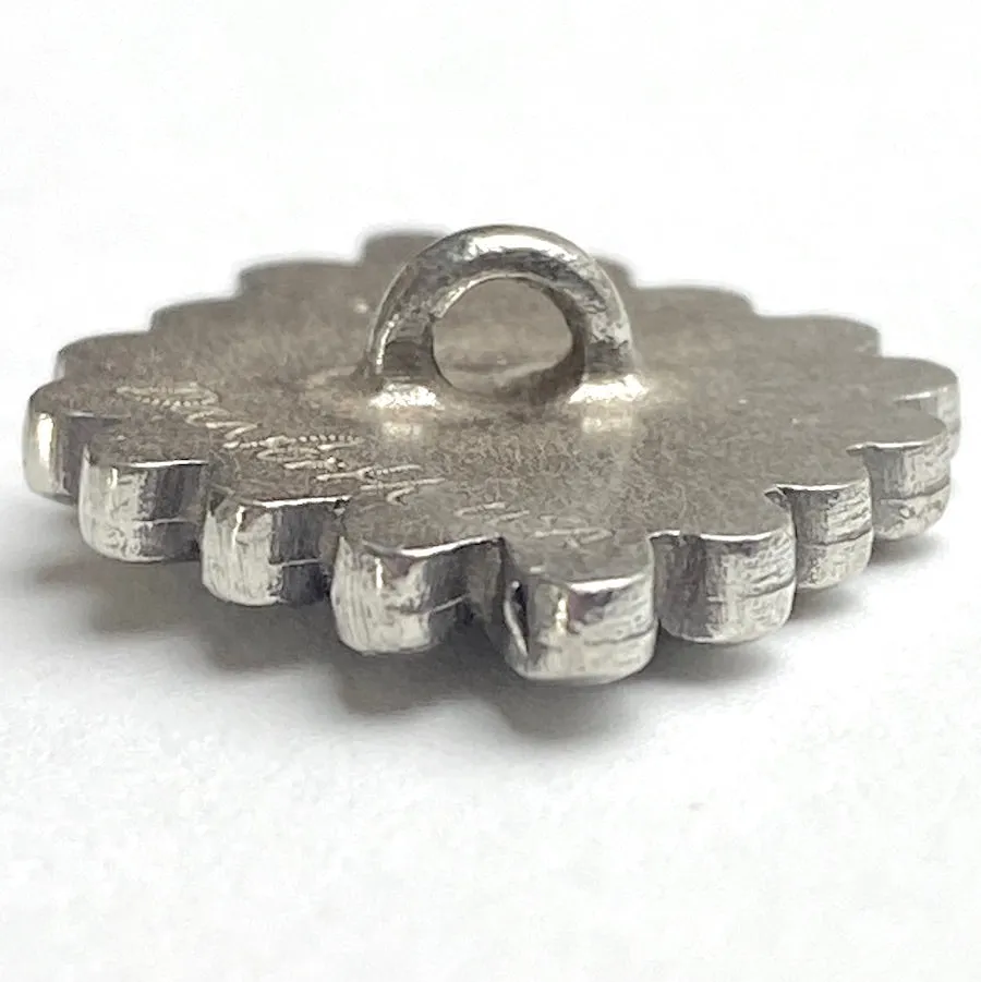 Danforth Pewter Diamond-Shape Concho Button, 1" / 25mm Shank Back # FJ-91