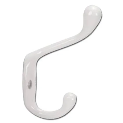 Designers Impressions White Heavy Duty Coat & Hat Hook: 57494