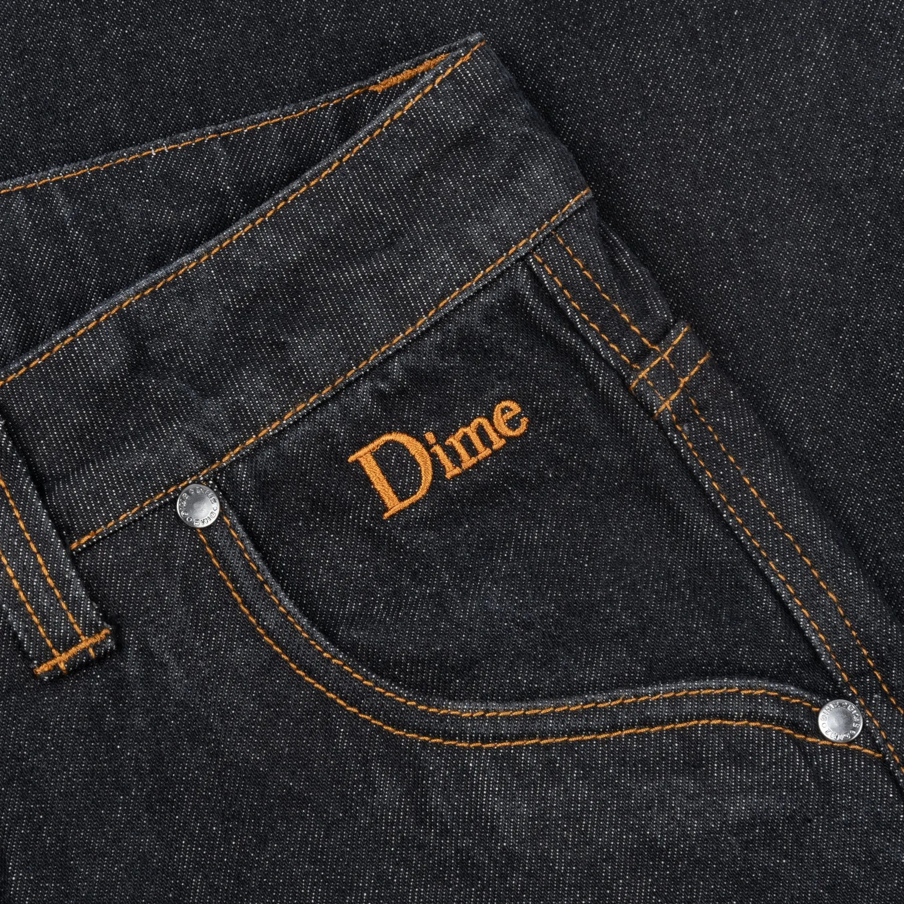 Dime MTL Classic Relaxed Denim Pants - Black Washed