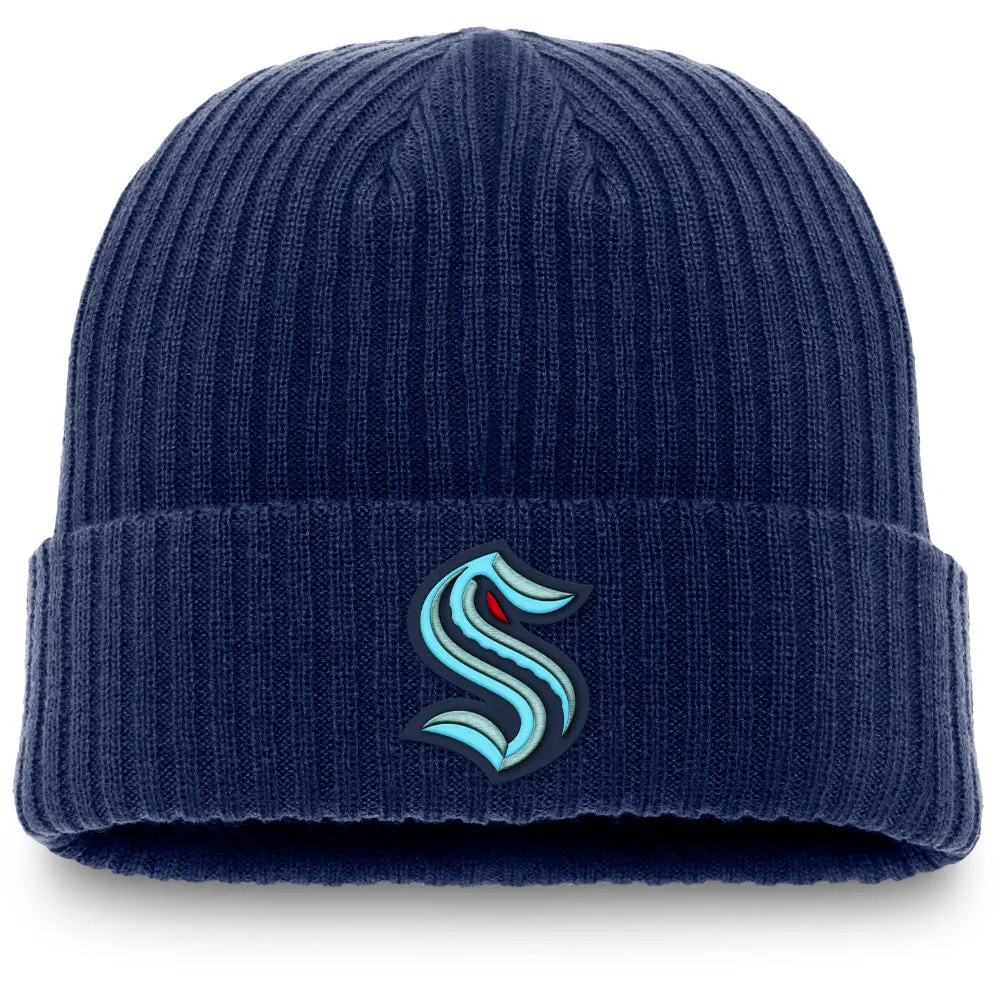 FANATICS SEATTLE KRAKEN CORE KNIT TOQUE BLUE