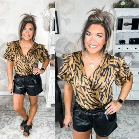 Feeling Sassy Zebra Bodysuit - Copper