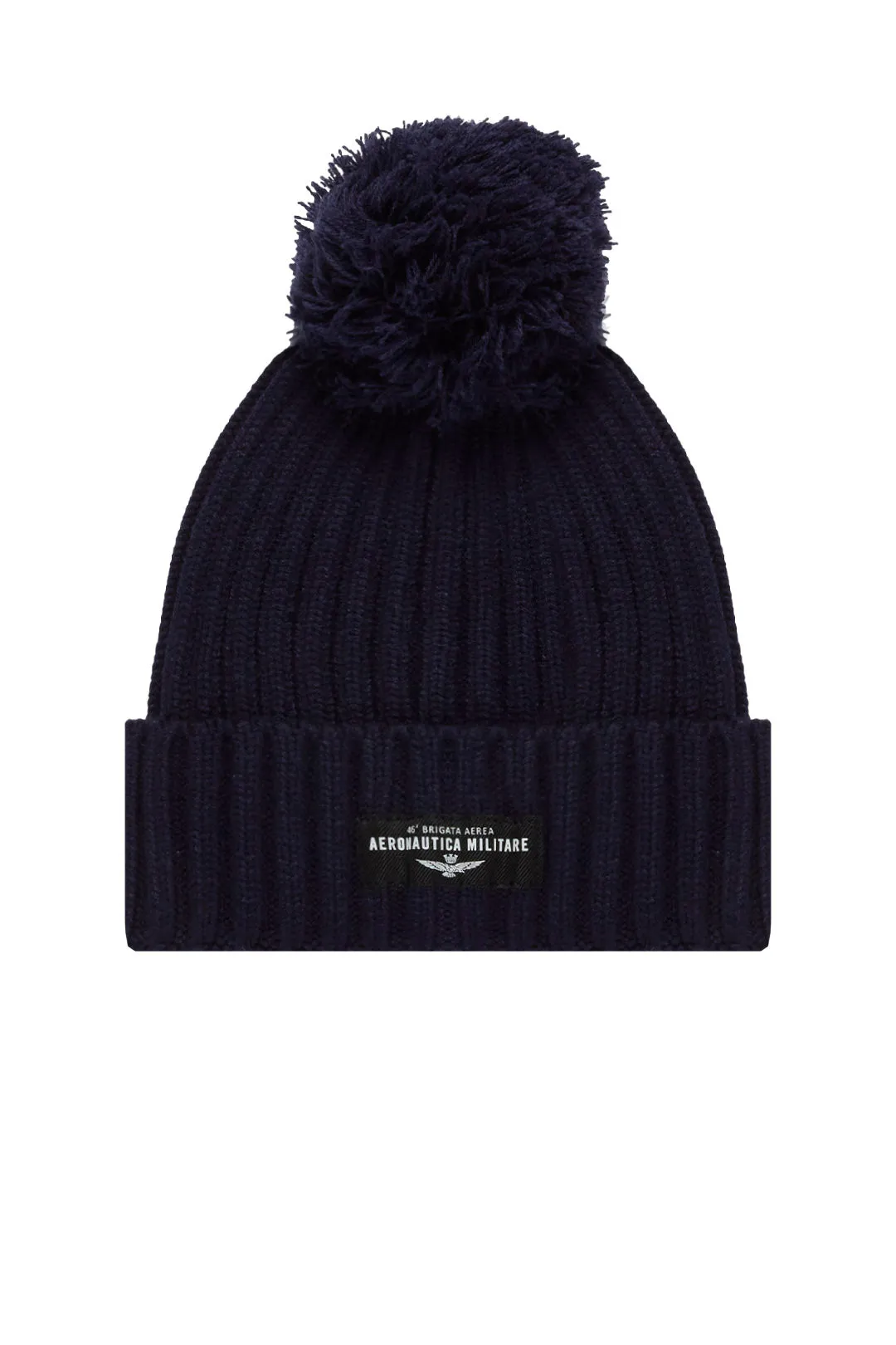 Fisherman's ribbed beanie with pom pom