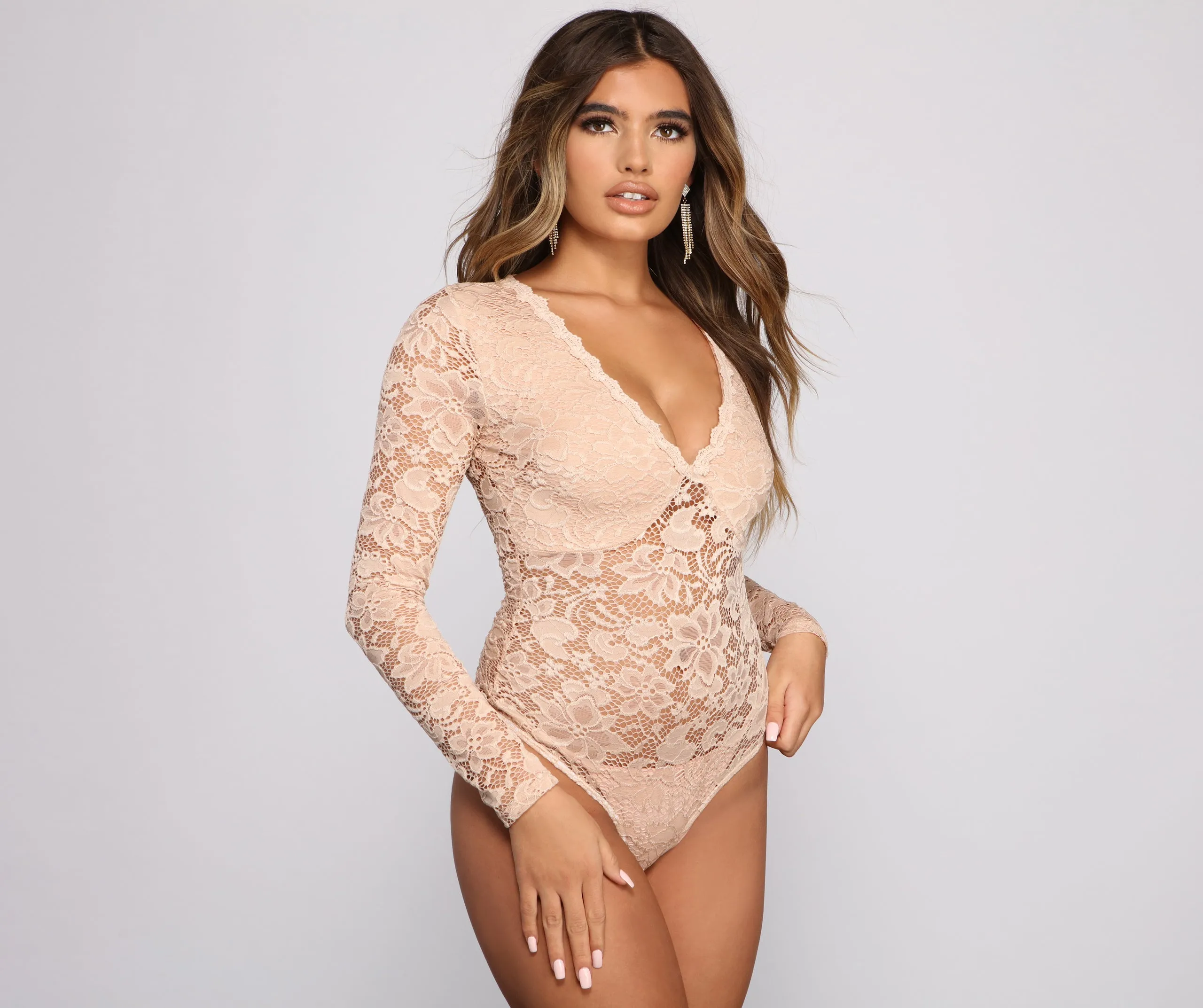 Frilly and Flirty Lace Bodysuit