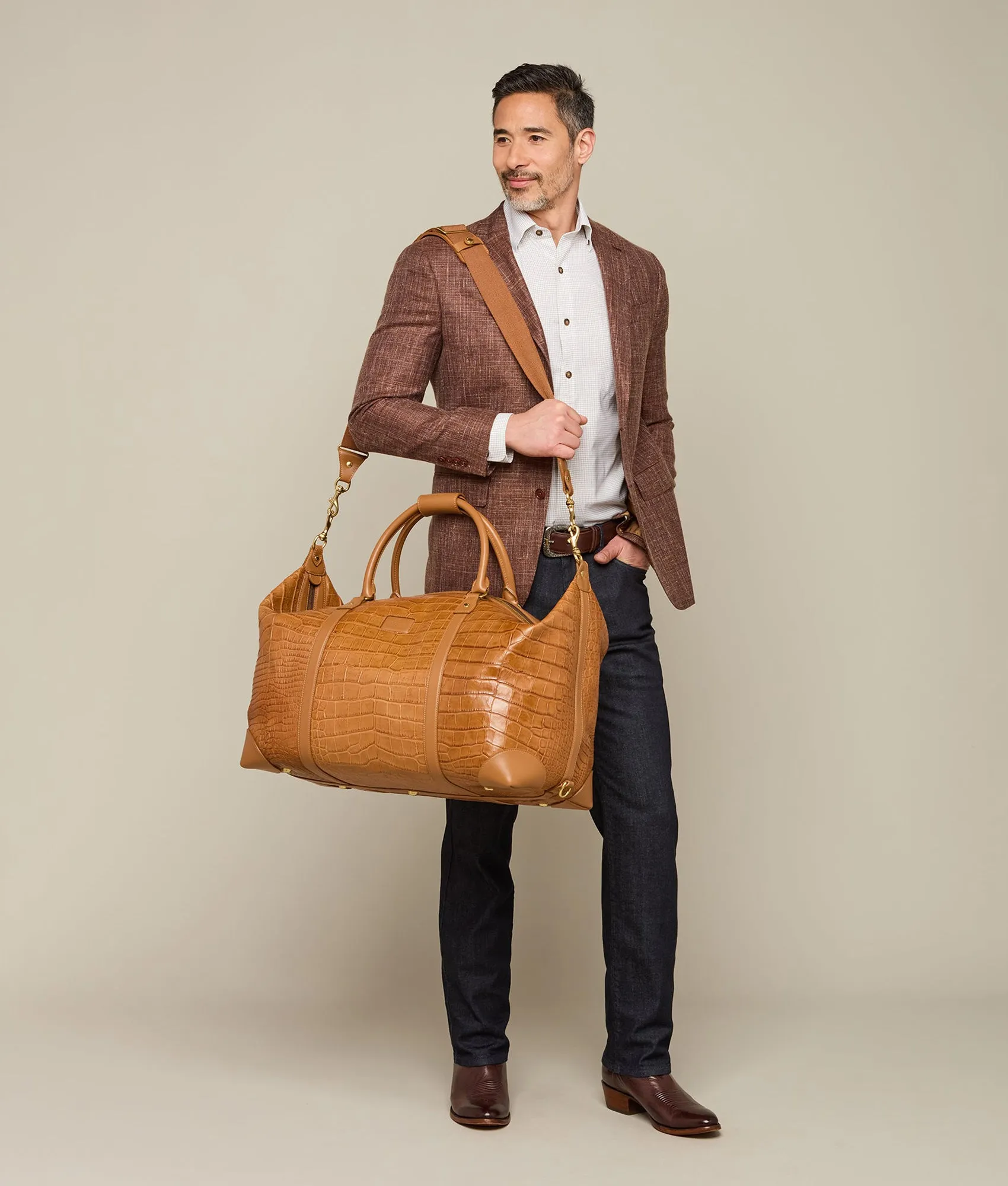 Giant Gator Duffle - Large :: Cognac/Kanga Tobac