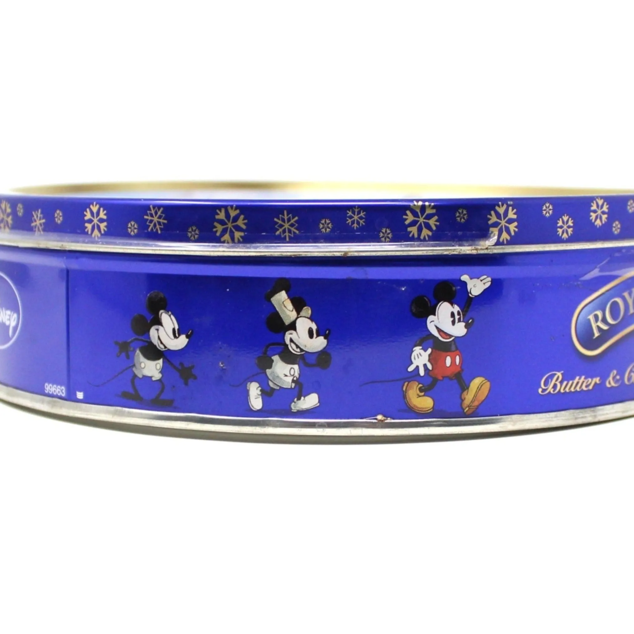 Gift Tin / Cookie Tin, Mickey and Minnie Limited Edition Christmas 2013, Cobalt Blue, Royal Dansk